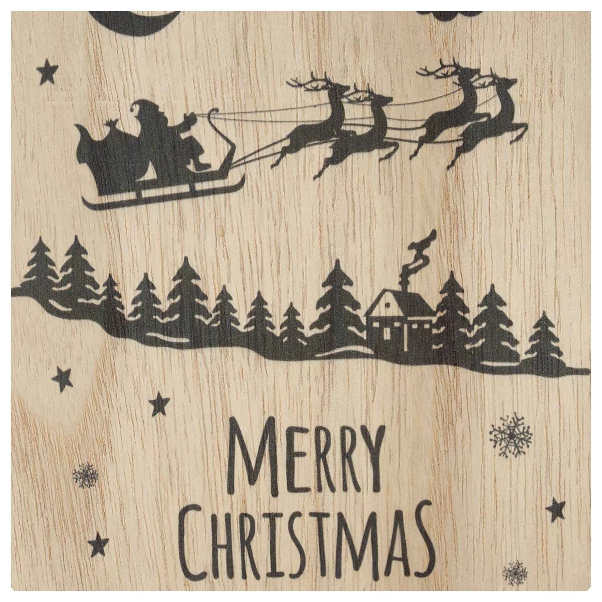 Merry Christmas Wooden Door Sign 30Cm-Hobbycraft Cheap