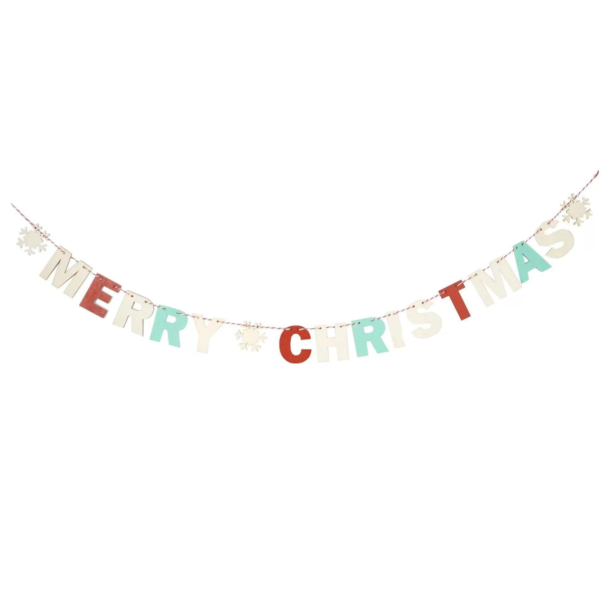 Merry Christmas Wooden Garland 1.2M-Hobbycraft Best