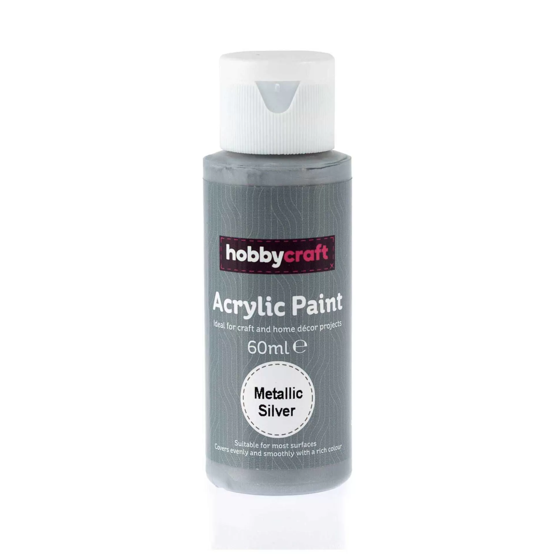 Metallic Silver Acrylic Paint 60Ml-Hobbycraft Online