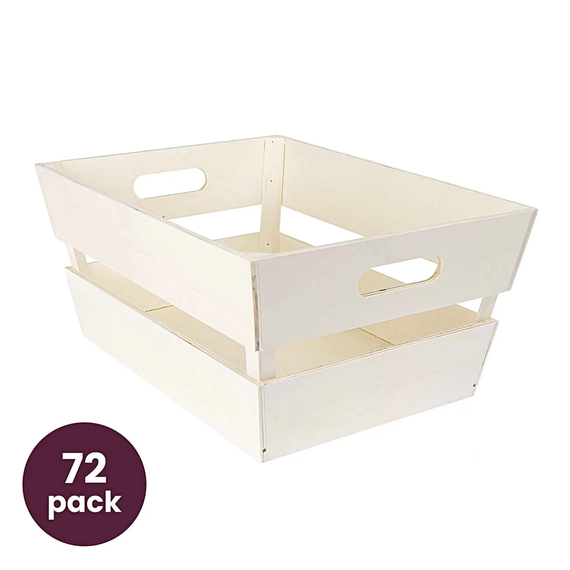 Natural Stackable Wooden Crate 72 Pack Bundle-Hobbycraft Sale