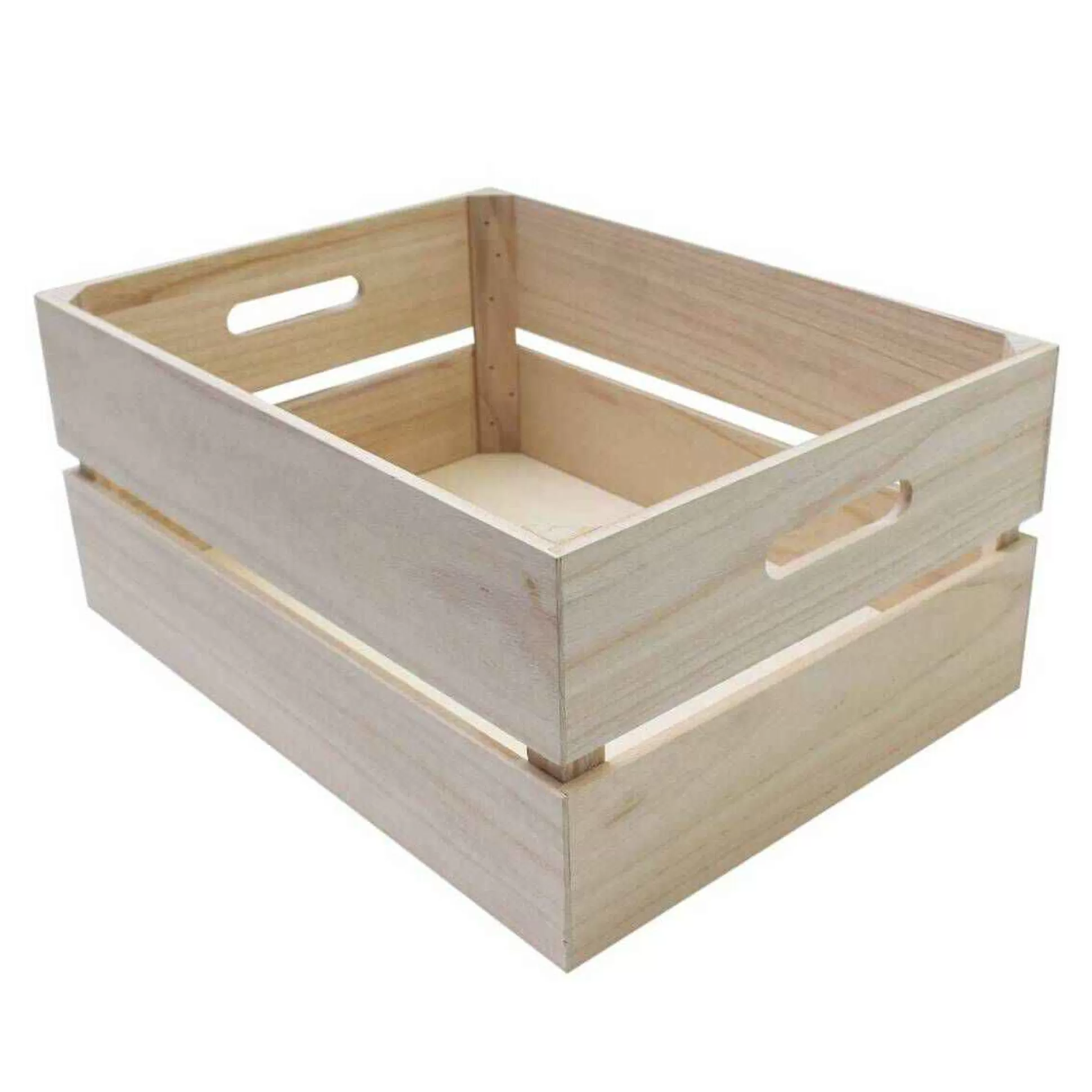 Natural Wooden Crate 40Cm X 30Cm X 18Cm-Hobbycraft Sale