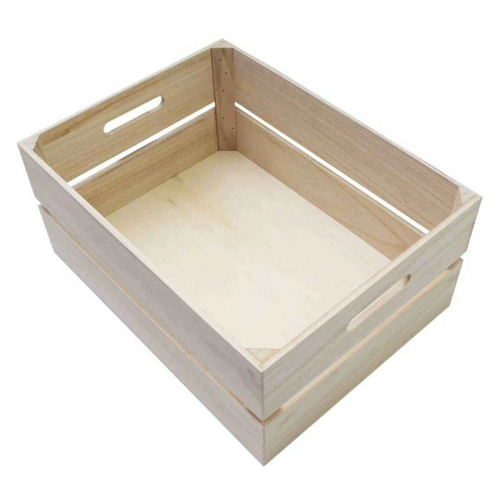 Natural Wooden Crate 40Cm X 30Cm X 18Cm-Hobbycraft Sale