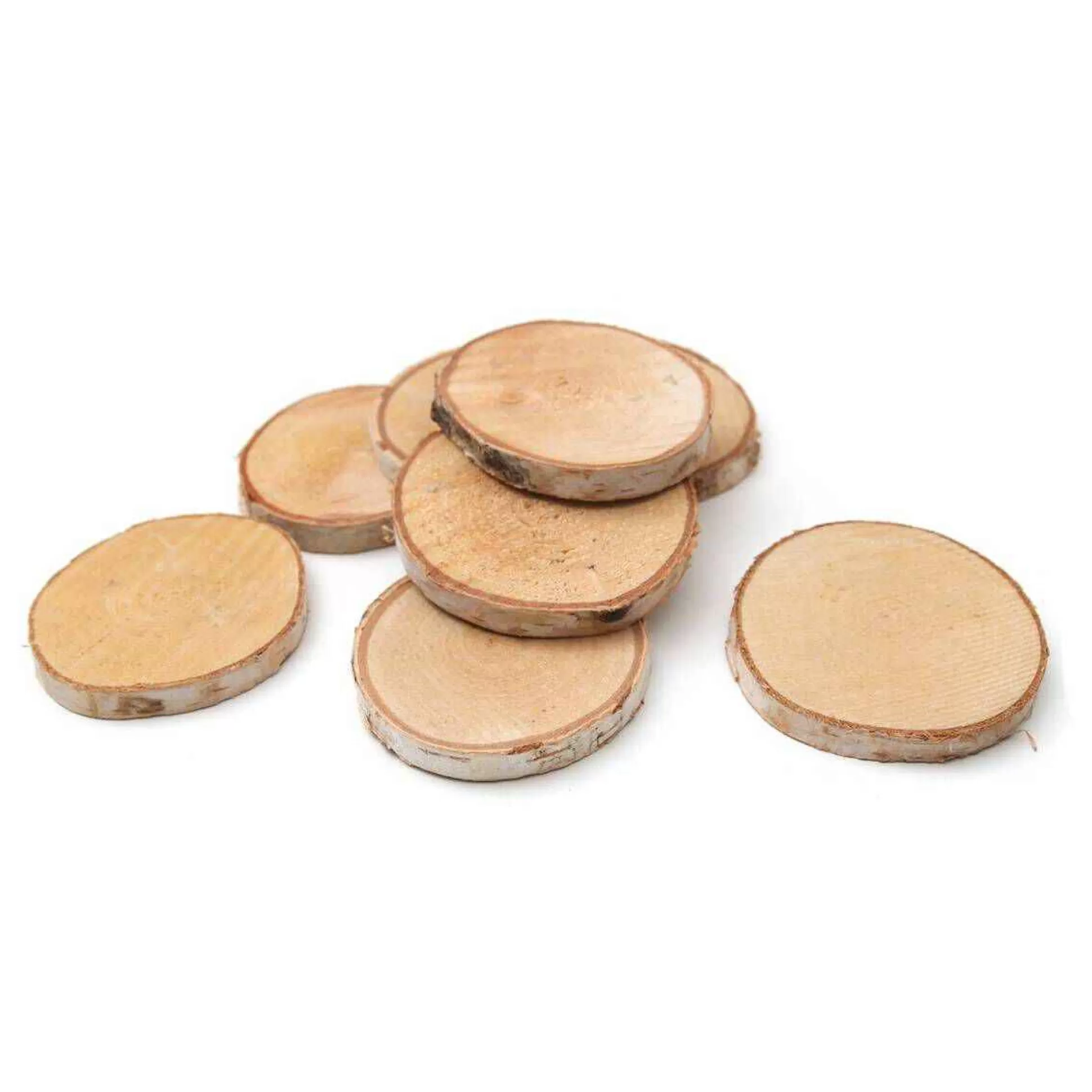 Natural Wooden Slices 8Cm 8 Pack-Hobbycraft Cheap