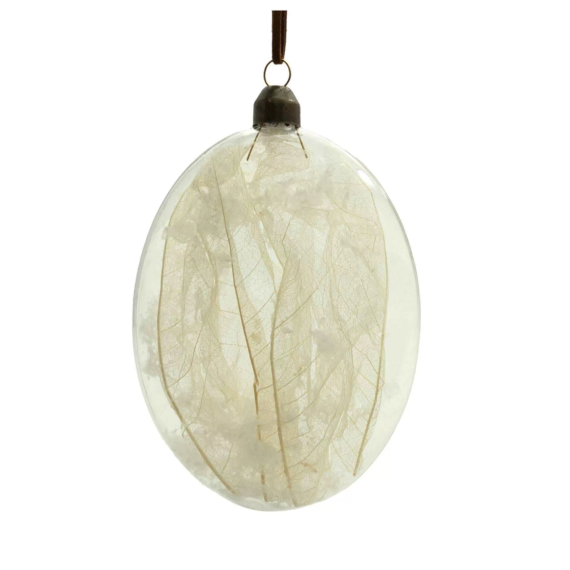 Oval Skeleton Leaf Filled Bauble 14Cm-Hobbycraft Flash Sale