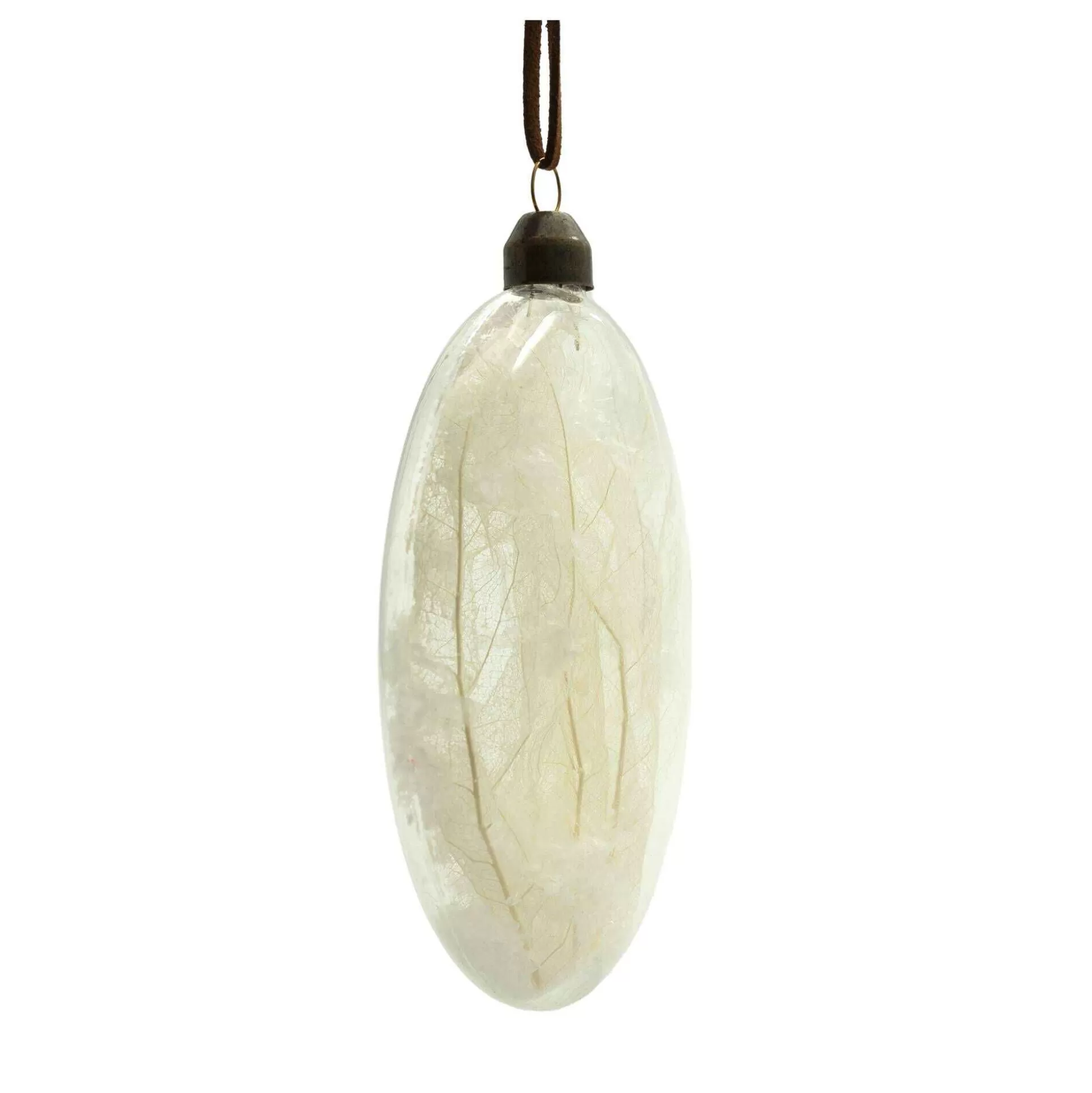 Oval Skeleton Leaf Filled Bauble 14Cm-Hobbycraft Flash Sale