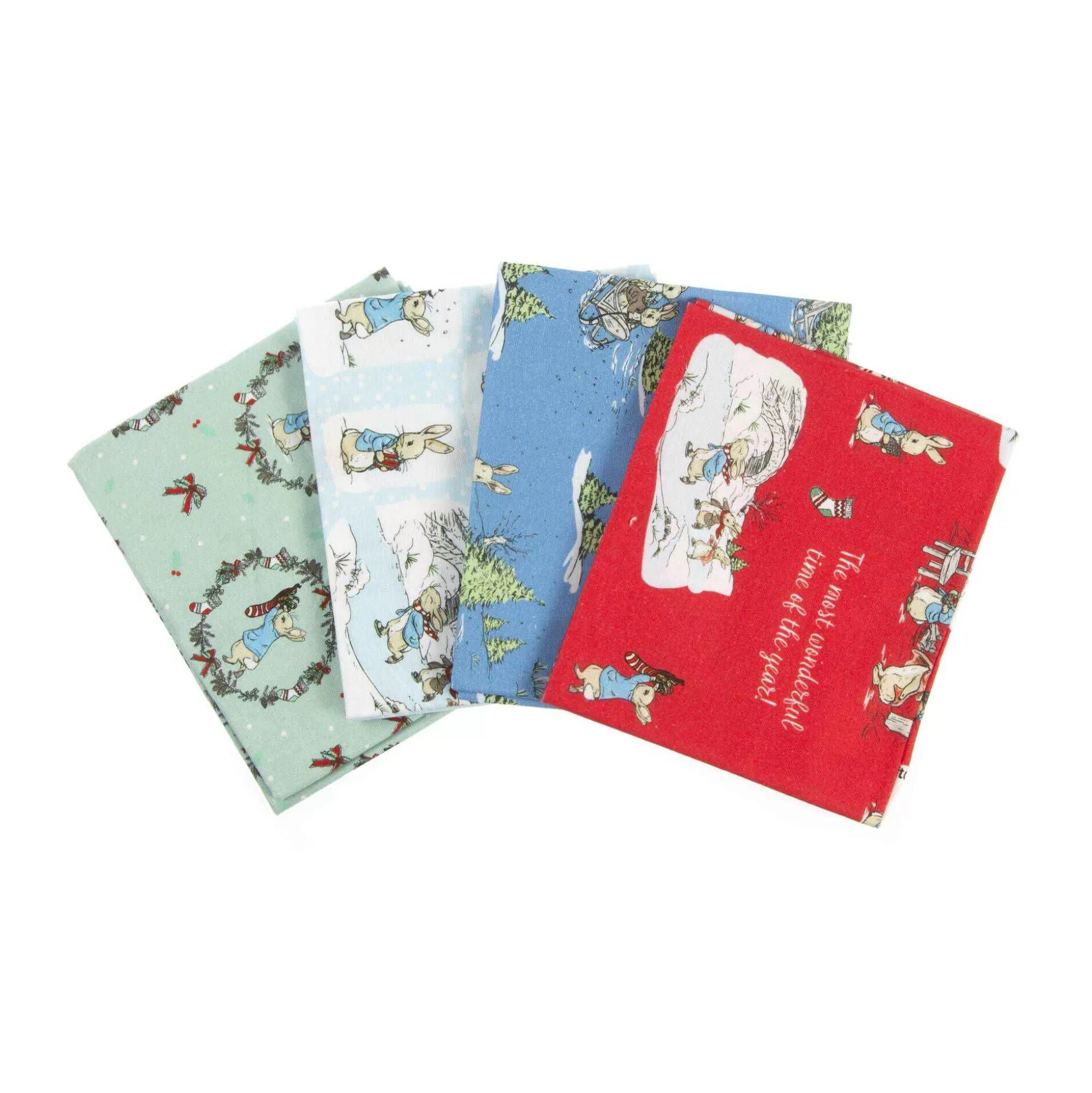 Peter Rabbit Wonderful Time Of Year Fat Quarters 4 Pack-Hobbycraft Online