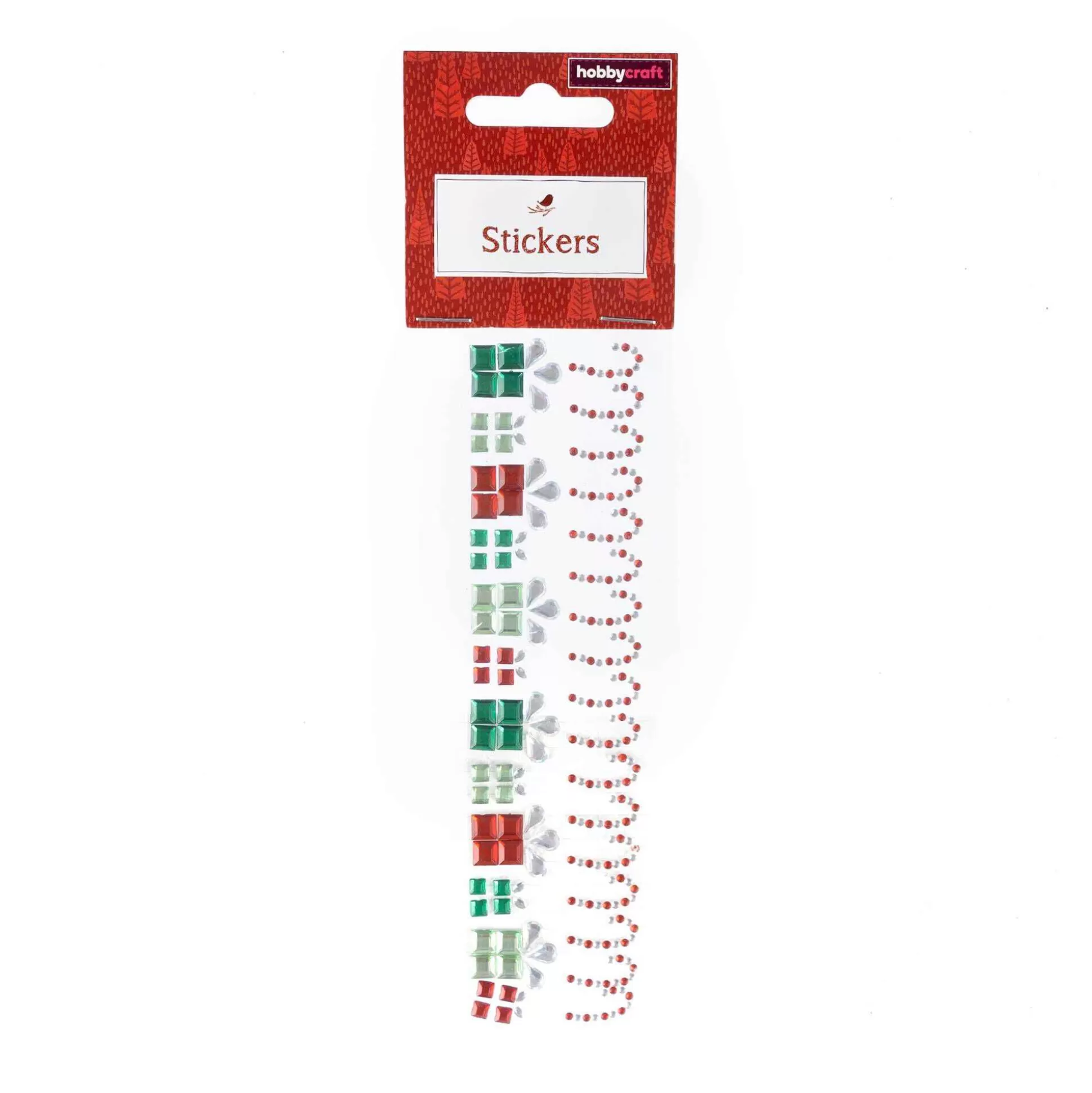 Present And Candy Cane Gem Stickers-Hobbycraft Cheap