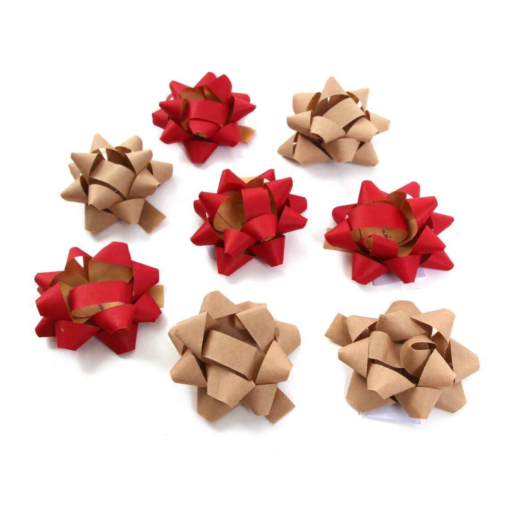 Red And Kraft Paper Bows 15 Pack-Hobbycraft Hot