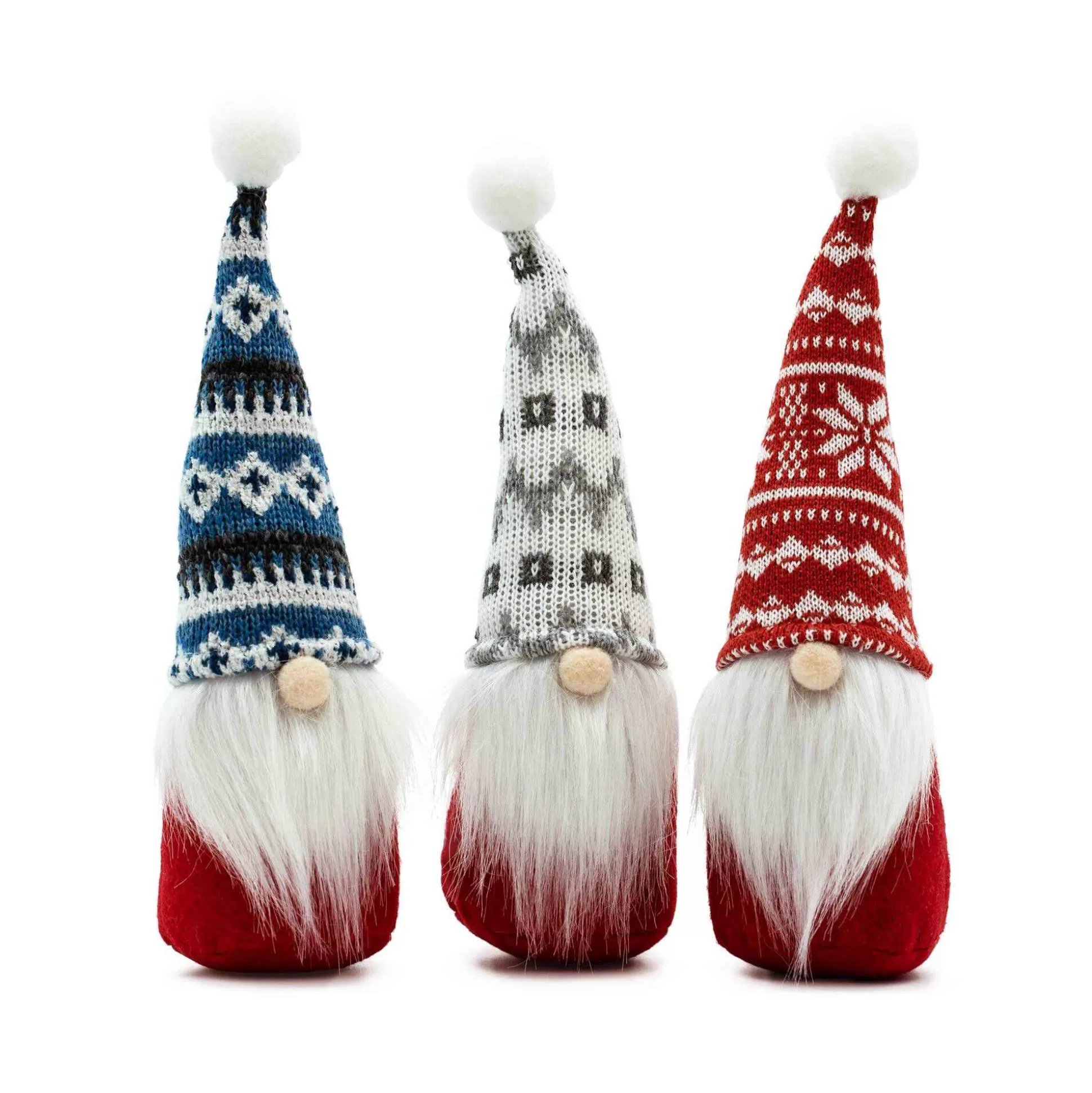 Red Christmas Gnomes 3 Pack-Hobbycraft Discount