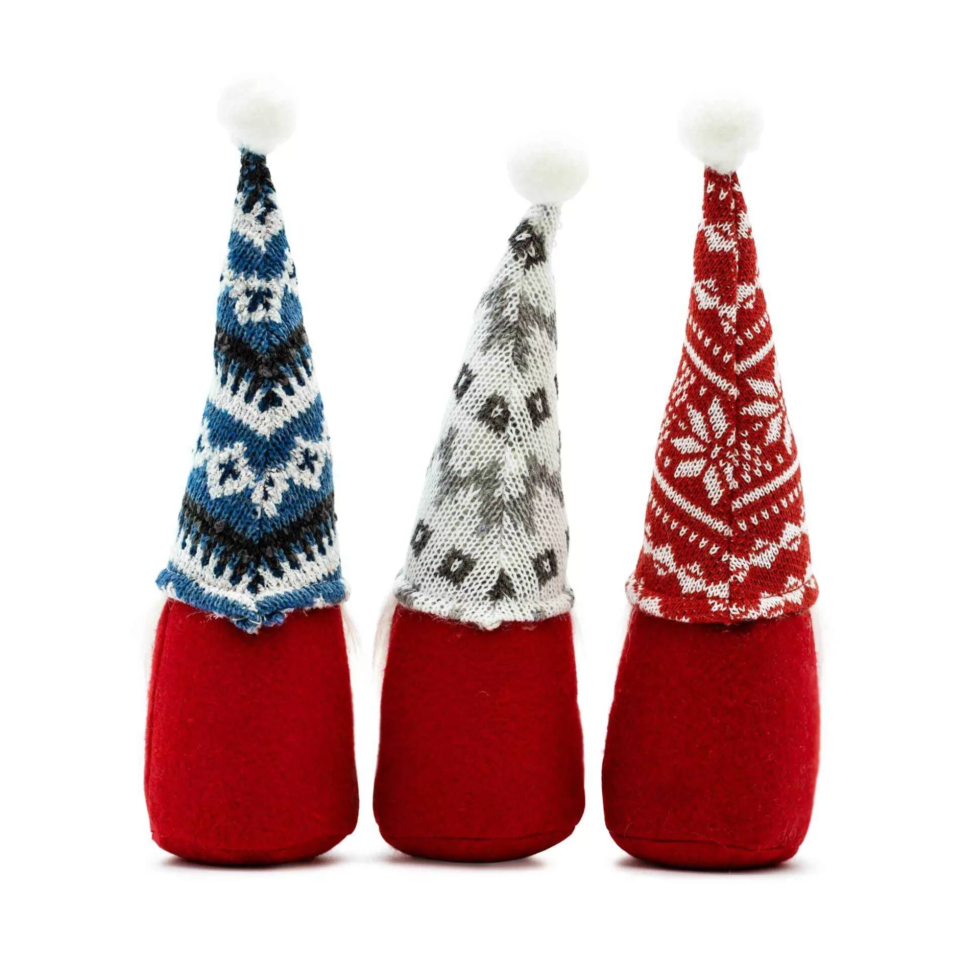 Red Christmas Gnomes 3 Pack-Hobbycraft Discount