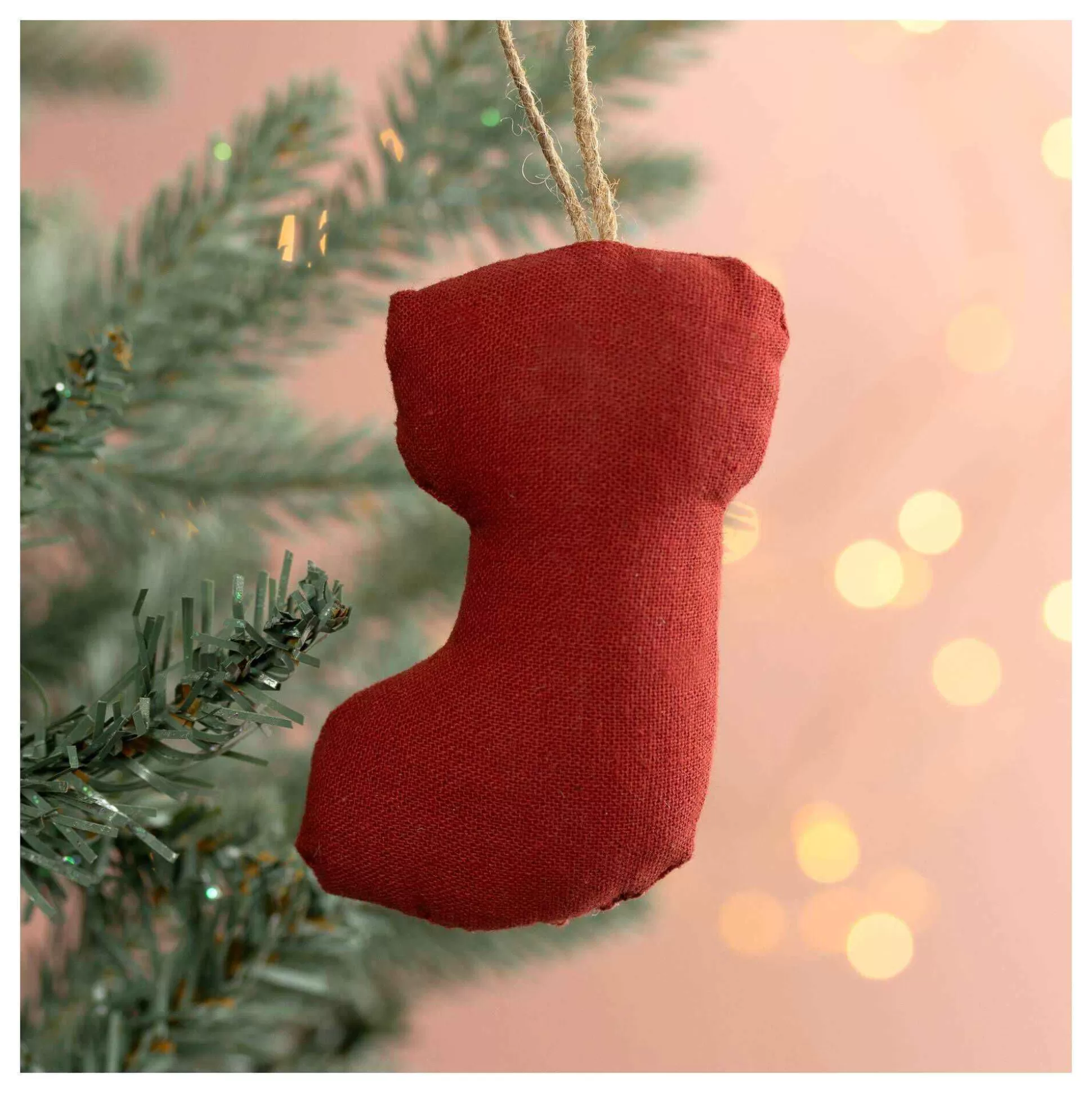 Red Cotton Stocking Decoration 9Cm-Hobbycraft Flash Sale