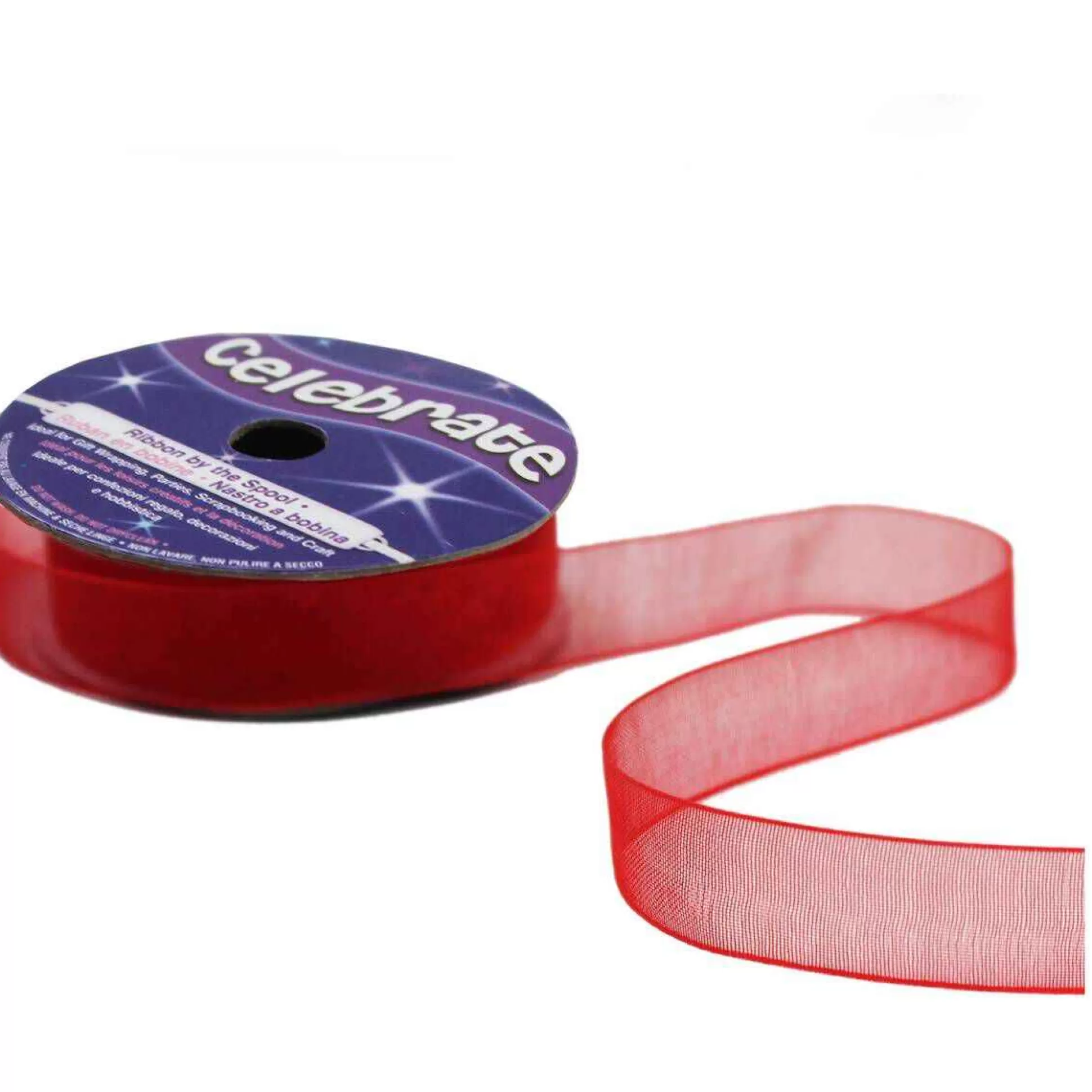 Red Organdie Ribbon 12Mm X 6M-Hobbycraft Sale