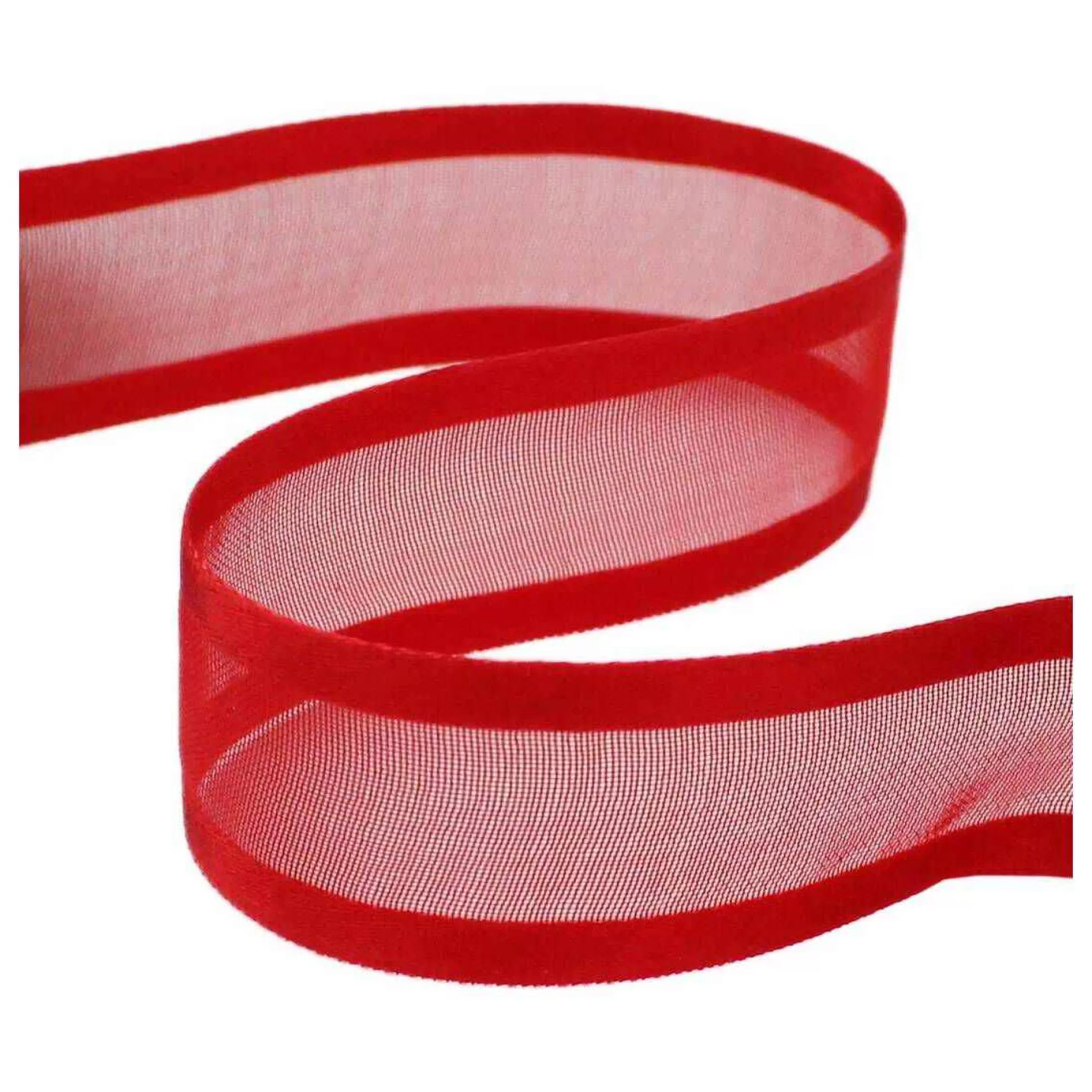 Red Organza Satin-Edged Ribbon 20Mm X 4M-Hobbycraft Outlet