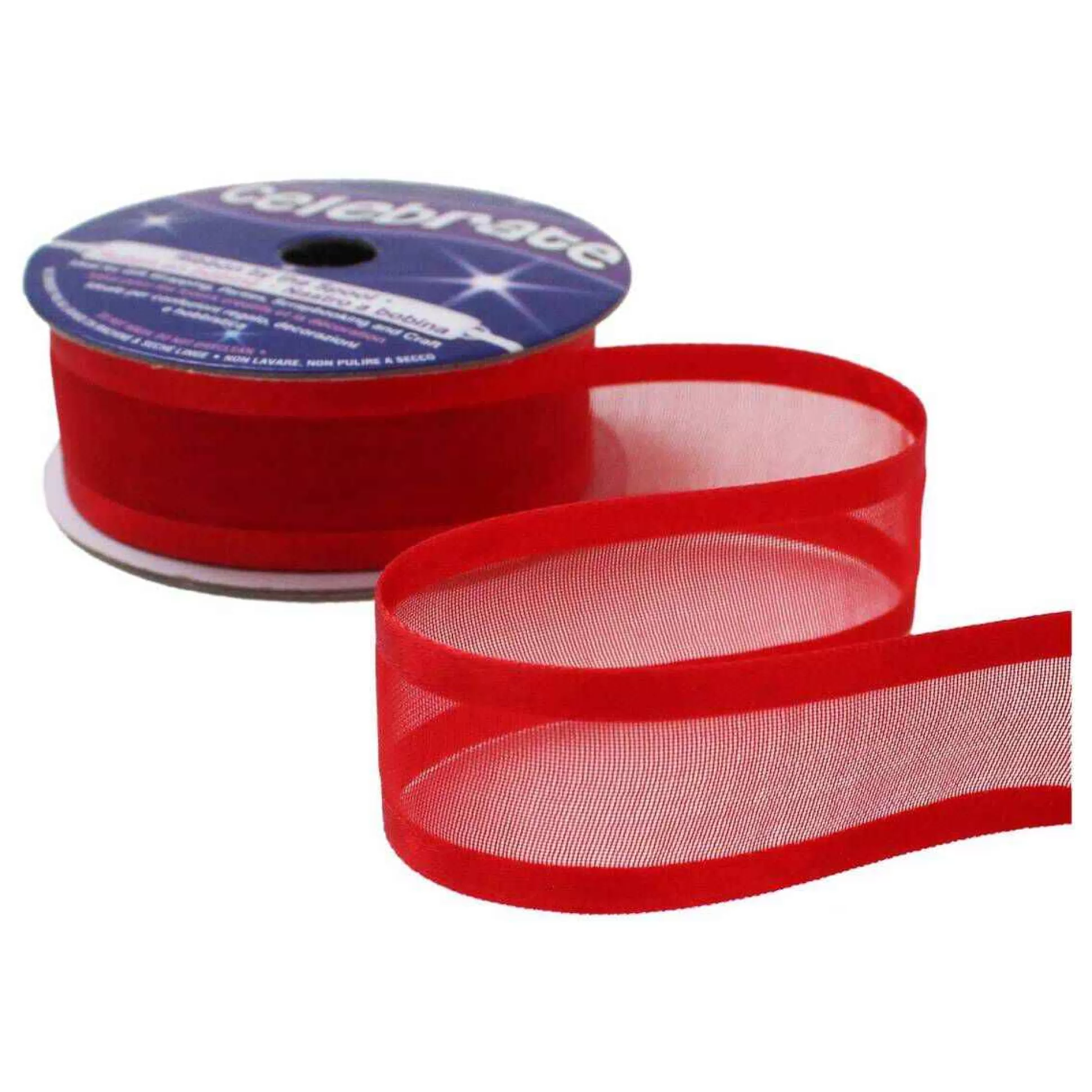 Red Organza Satin-Edged Ribbon 20Mm X 4M-Hobbycraft Outlet