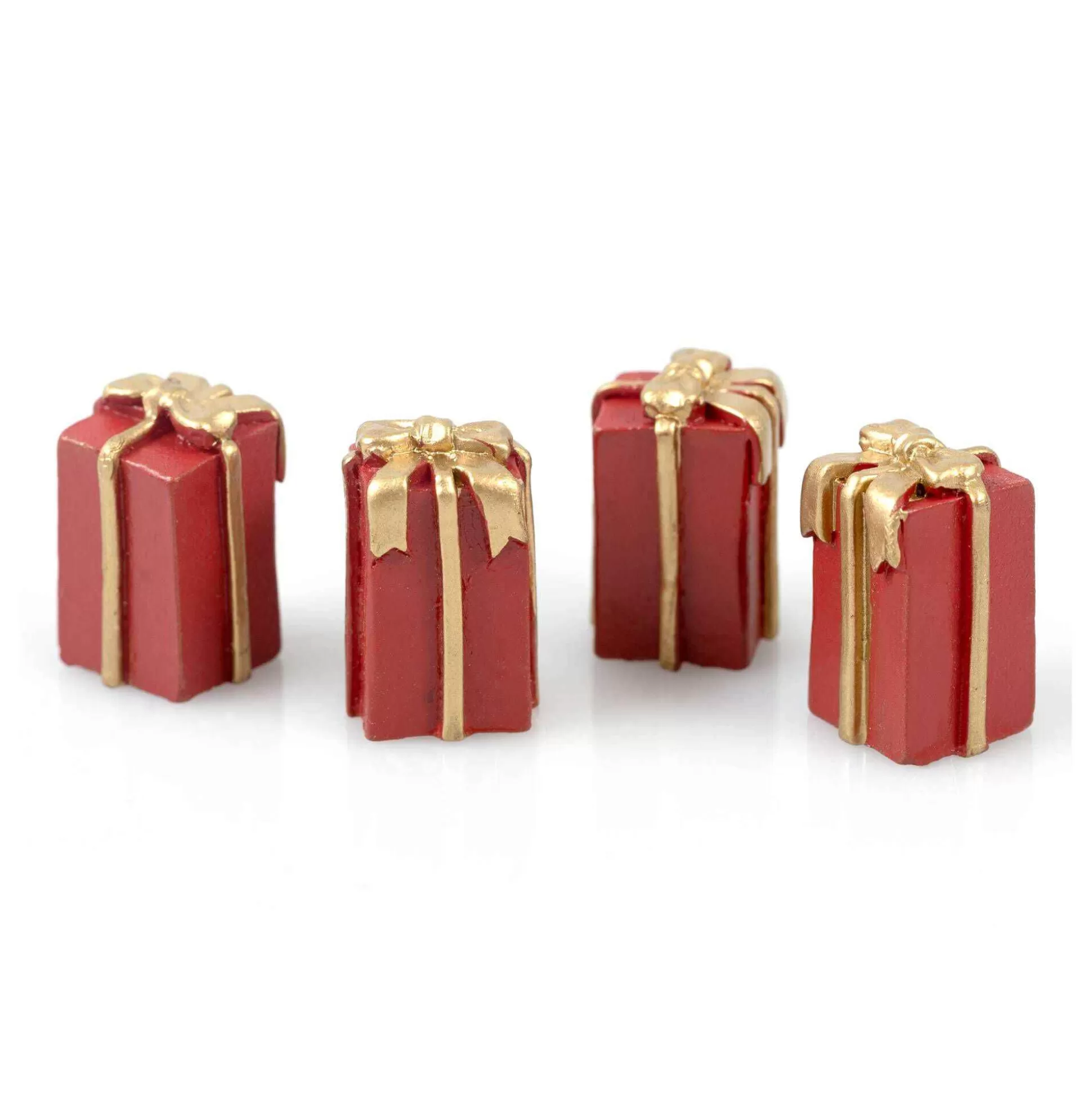 Red Present Resin Decorations 4 Pack-Hobbycraft Fashion