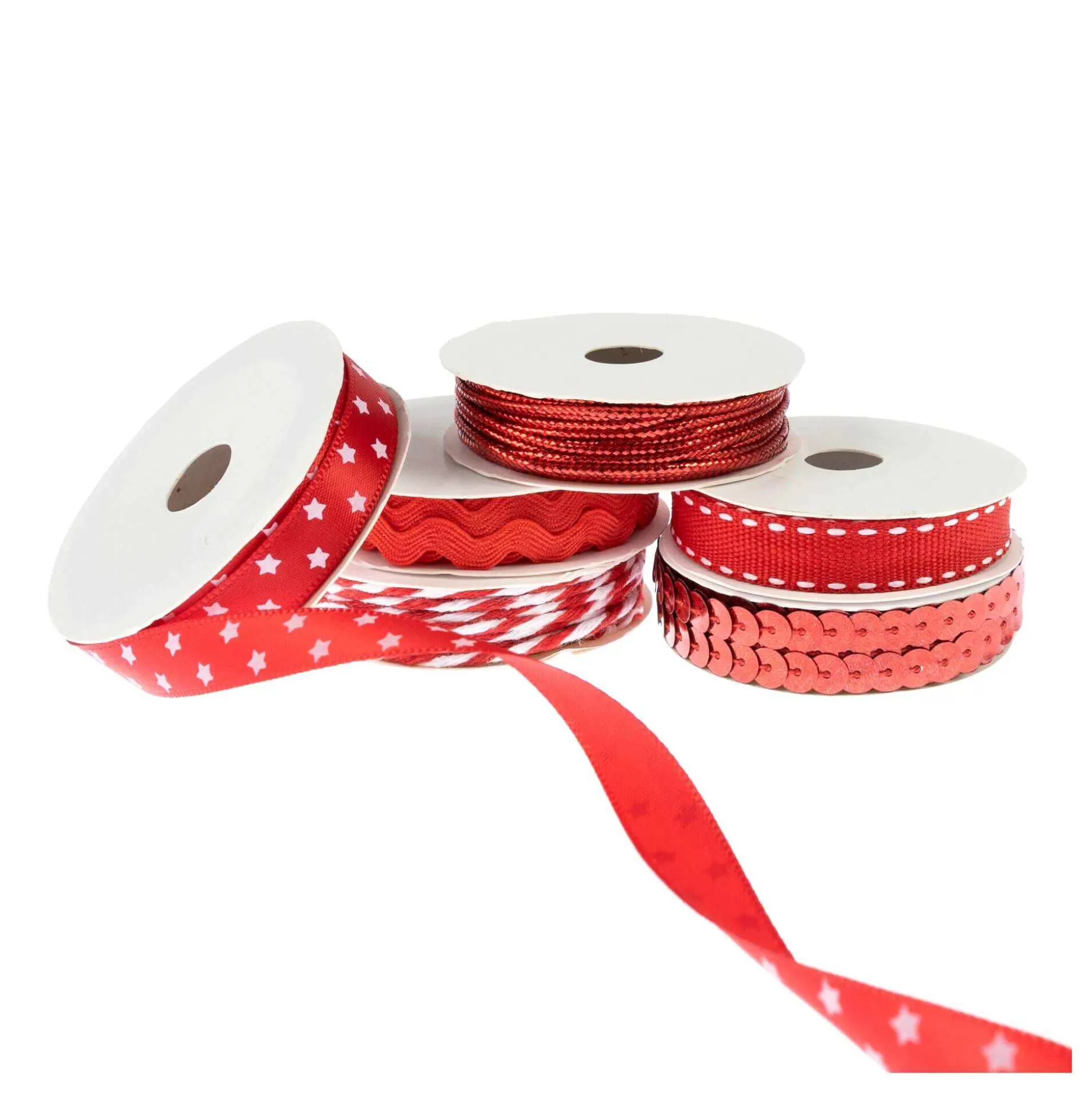 Red Ribbons And Trims 6 Pack-Hobbycraft Cheap