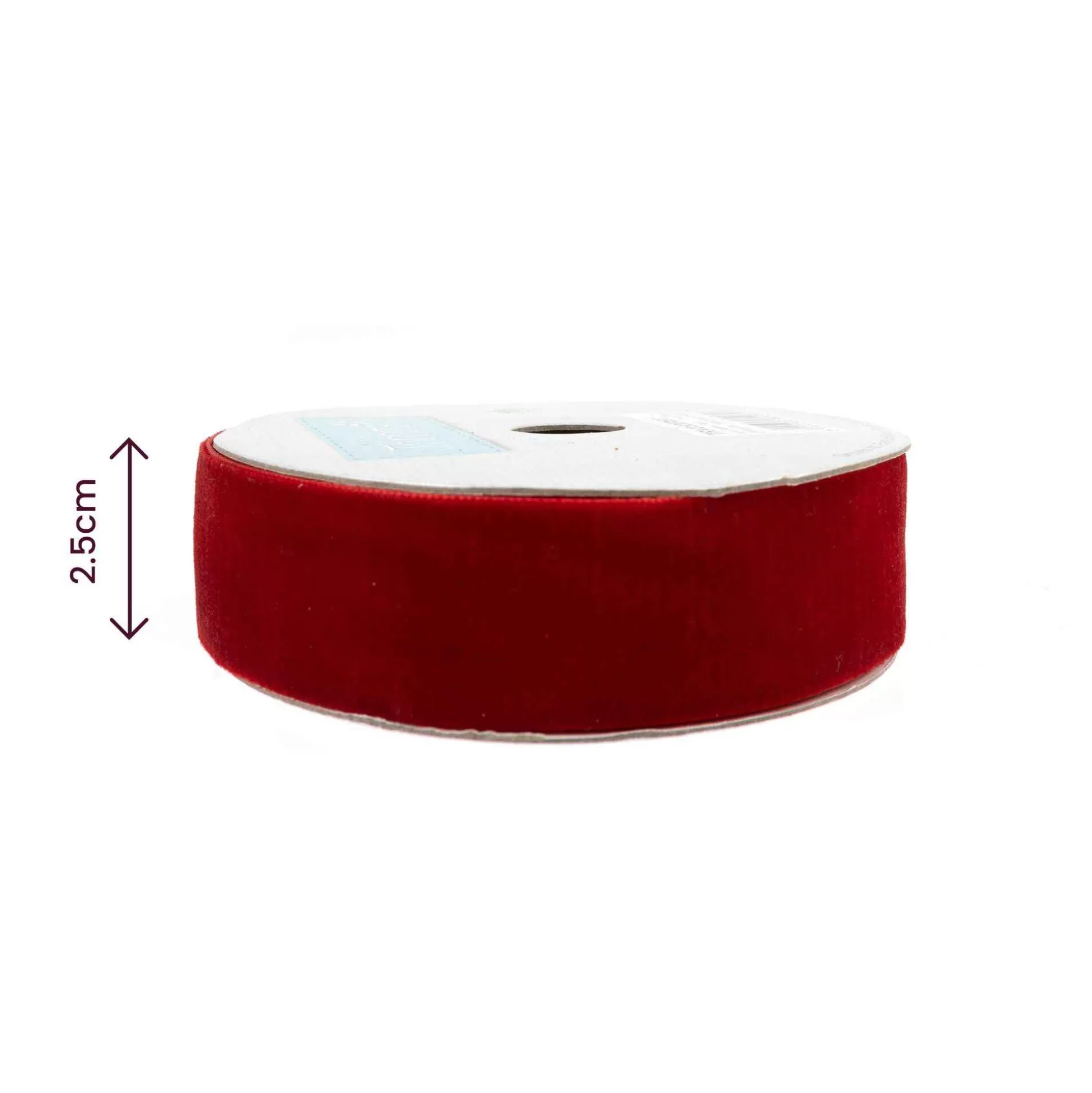 Red Velvet Ribbon 25Mm X 5M-Hobbycraft Clearance