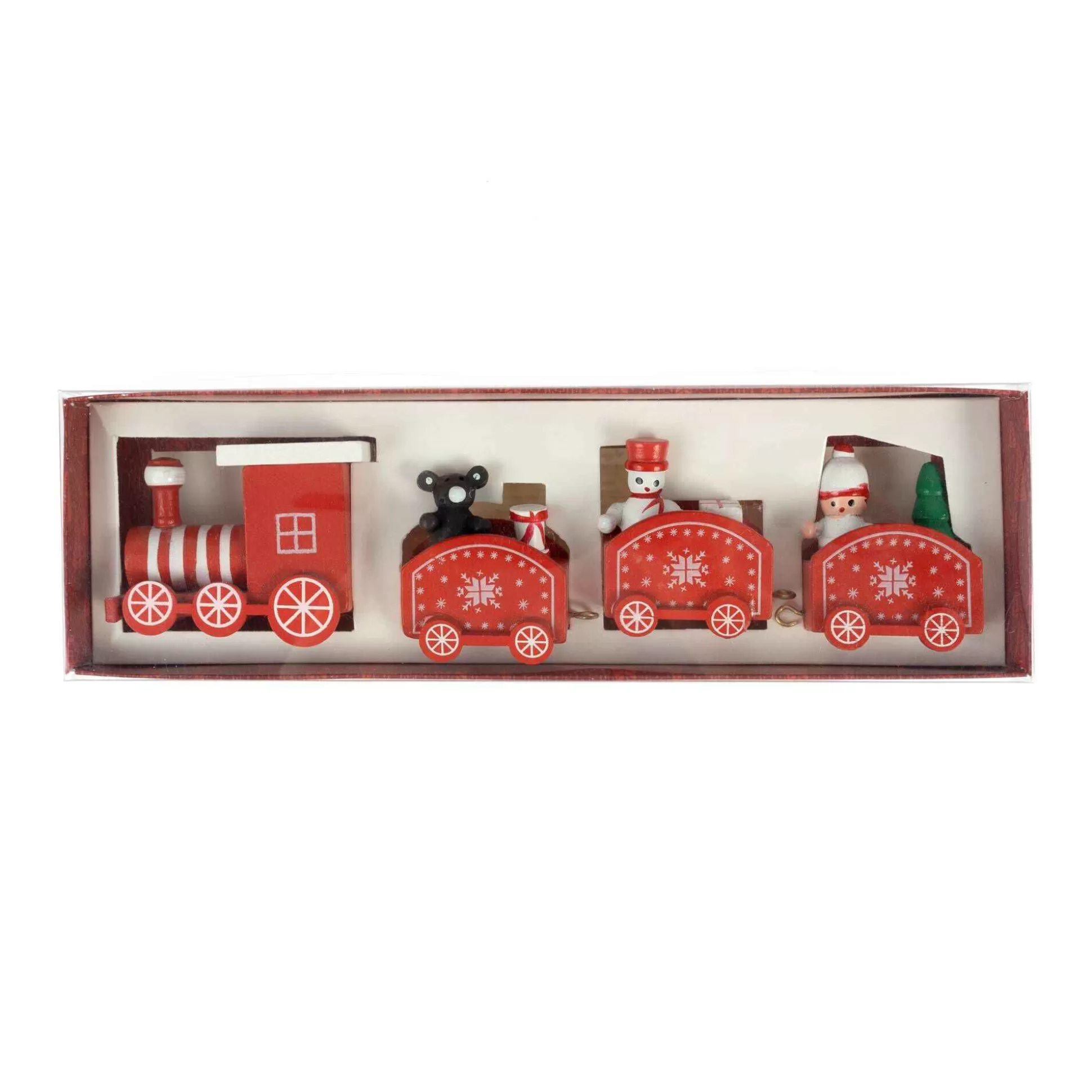 Red Wooden Christmas Train-Hobbycraft Fashion