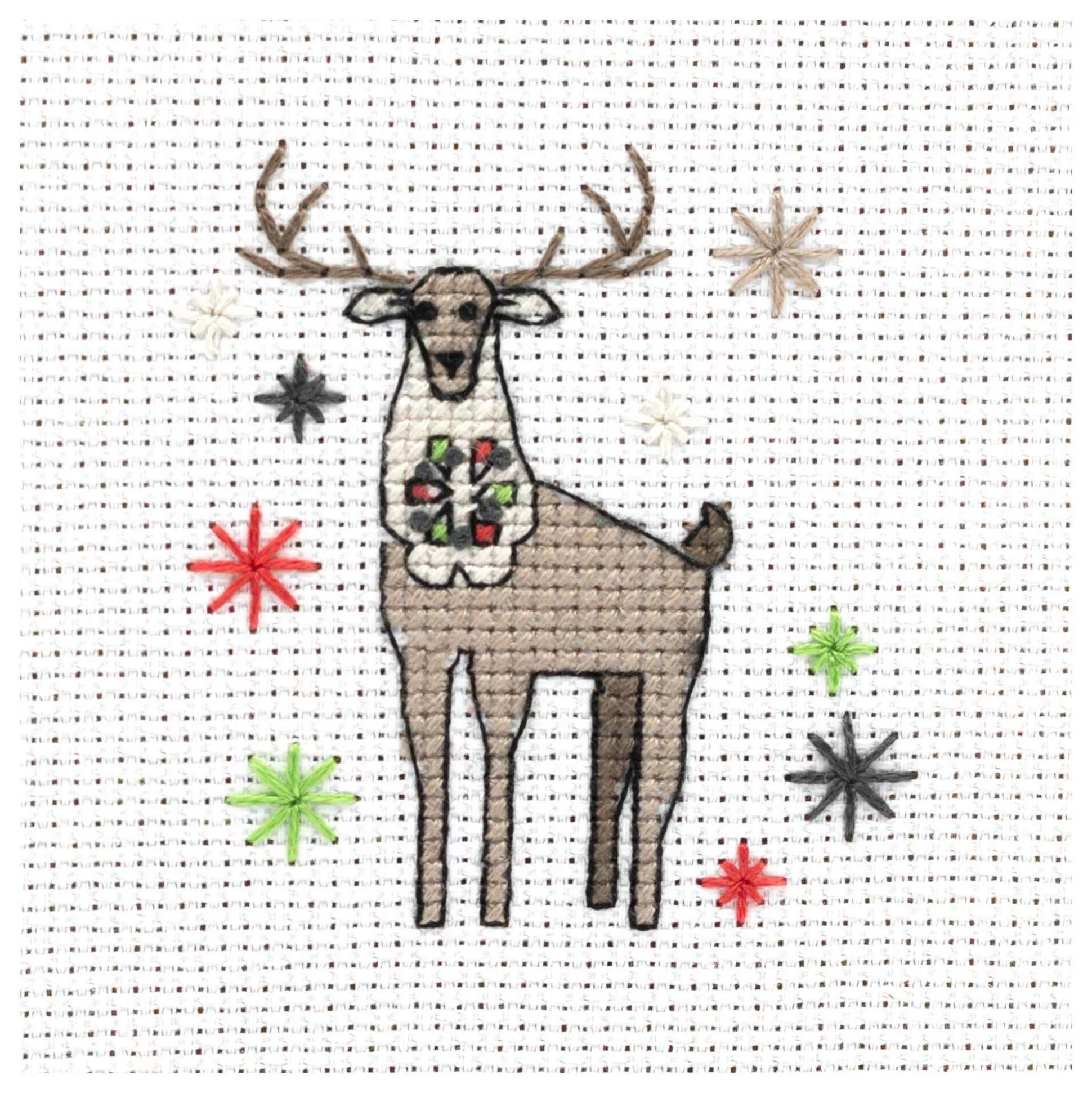 Reindeer Mini Cross Stitch Kit-Hobbycraft Best