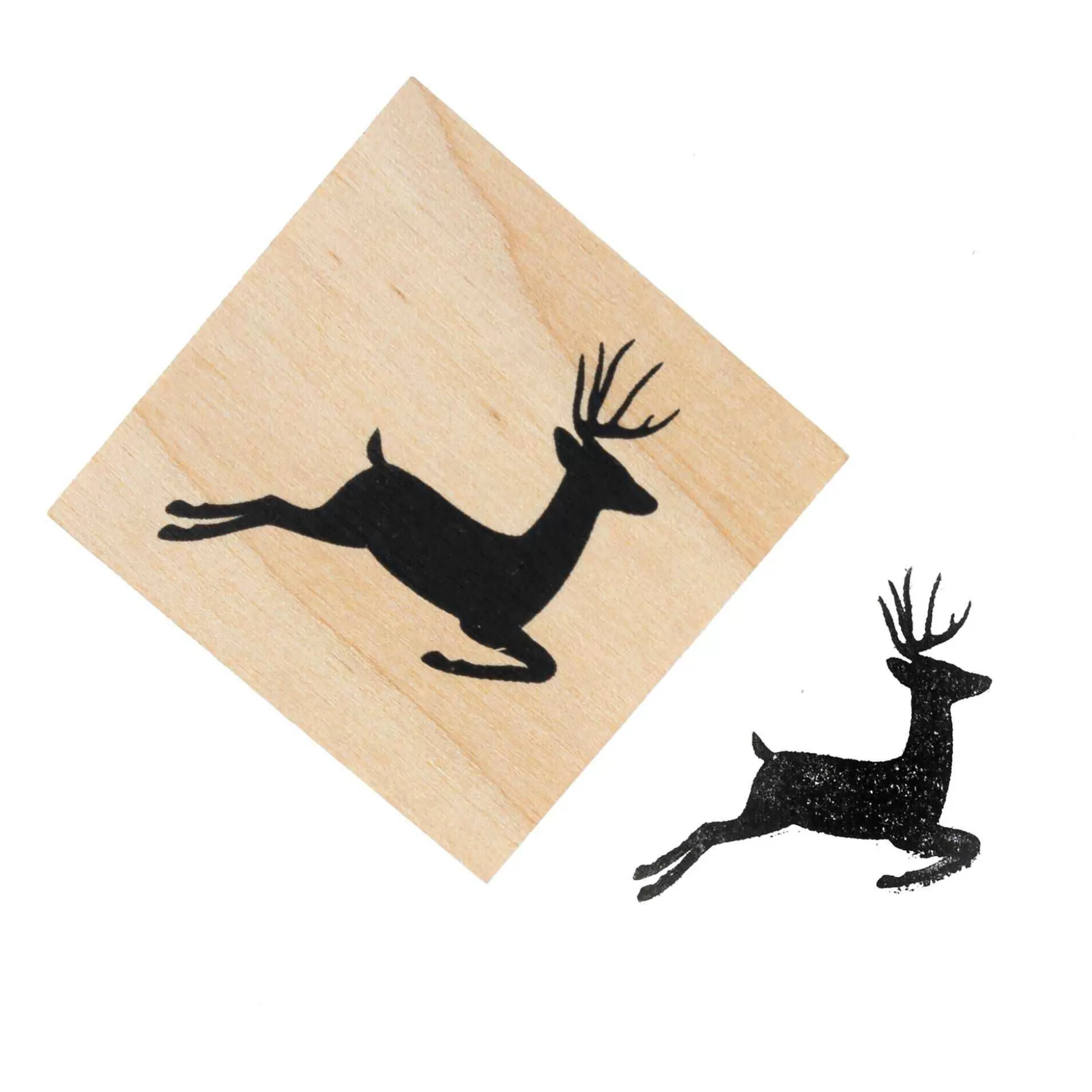 Reindeer Wooden Stamp 3.8Cm X 3.8Cm-Hobbycraft Flash Sale