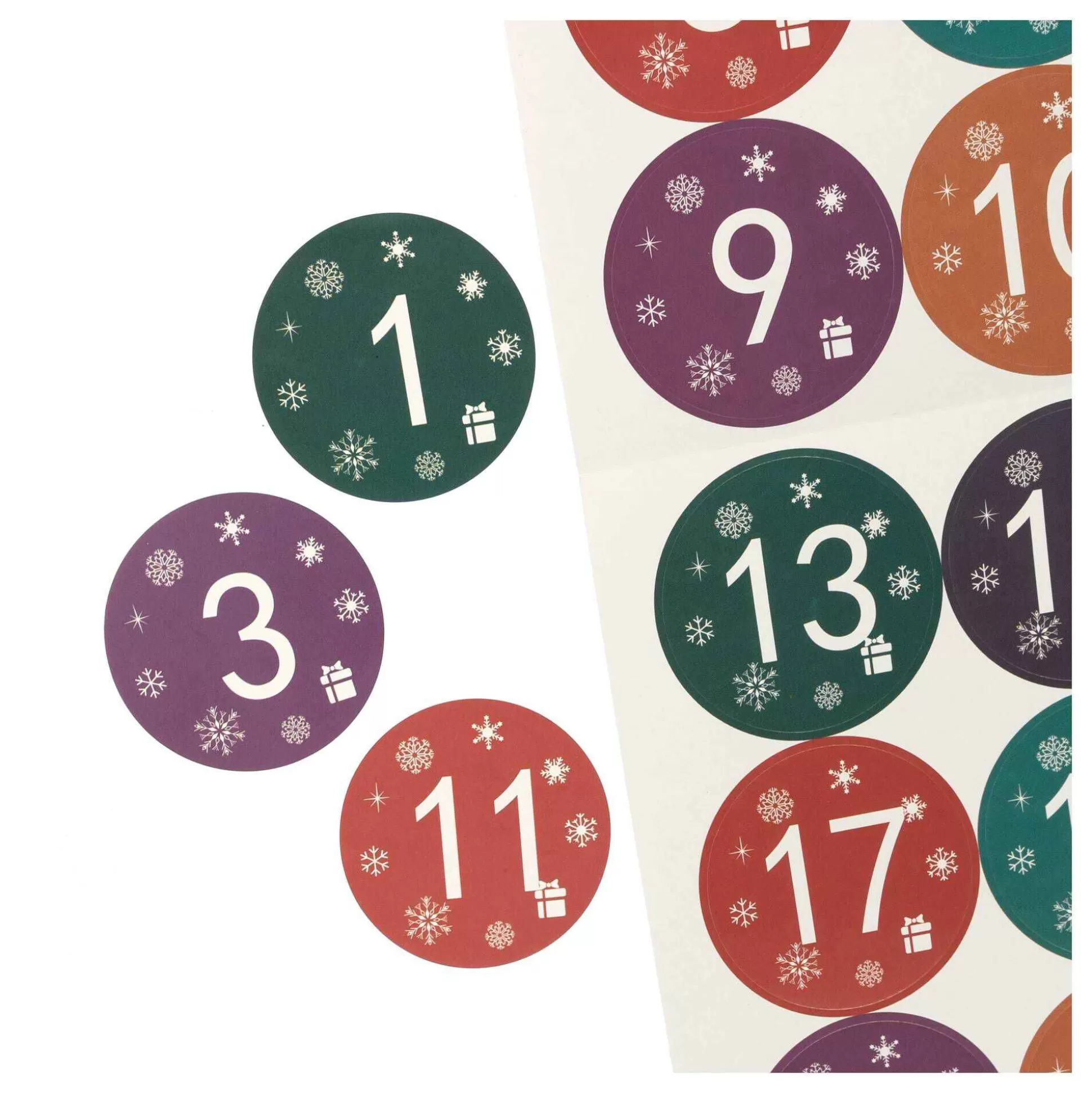 Round Christmas Countdown Stickers 120 Pack-Hobbycraft Outlet