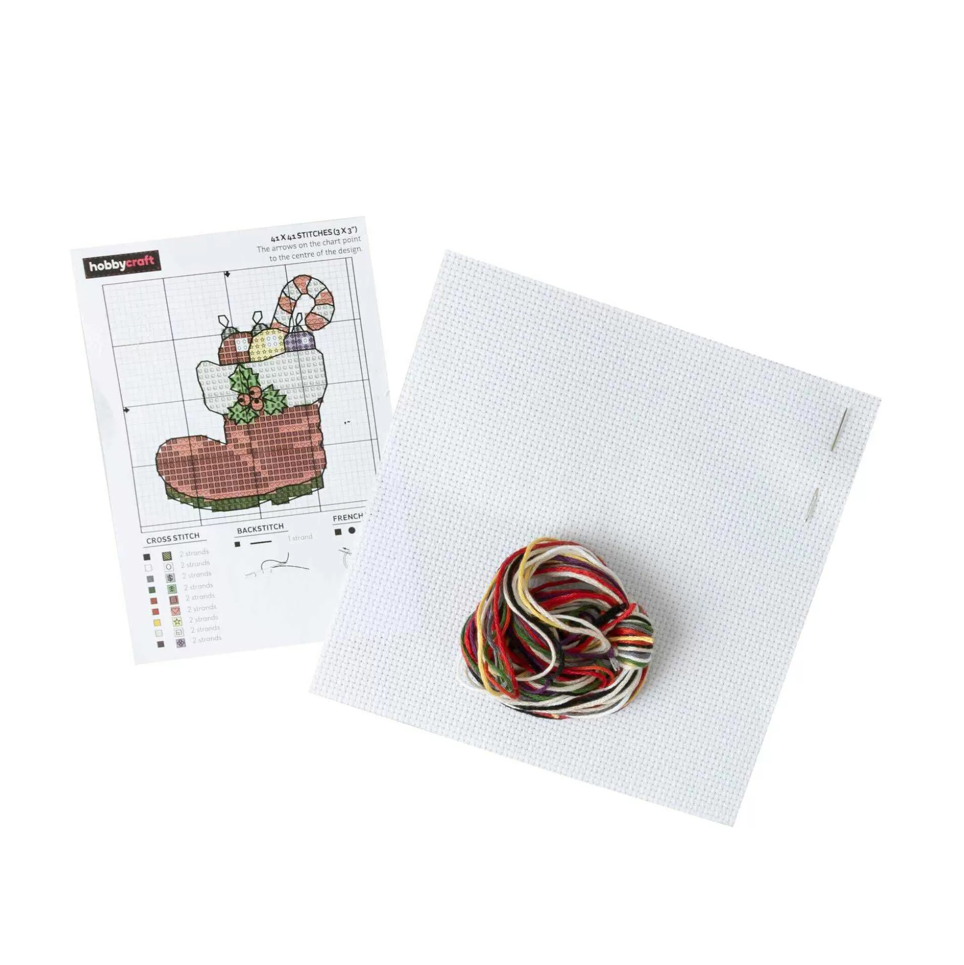 Santa Boot Mini Cross Stitch Kit-Hobbycraft Best