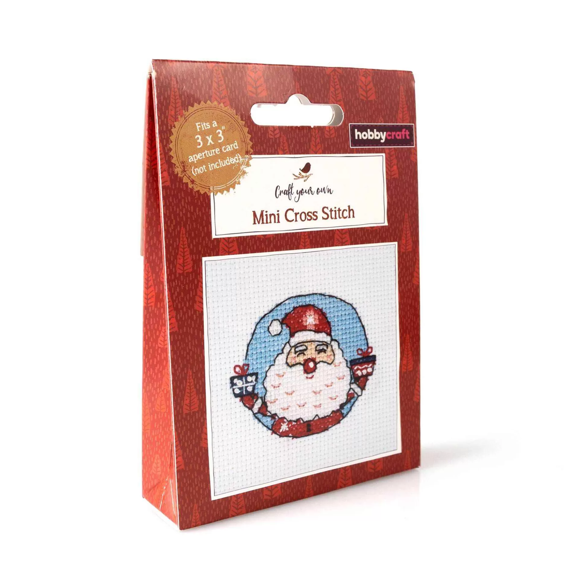 Santa Mini Cross Stitch Kit-Hobbycraft Clearance