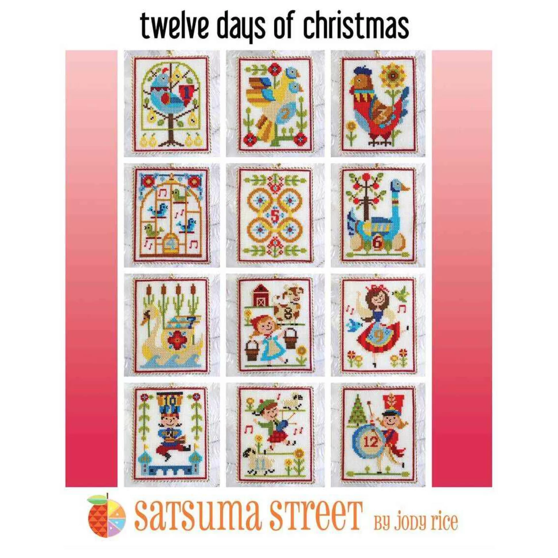 Satsuma Street 12 Days Of Christmas Cross Stitch Chart-Hobbycraft Store