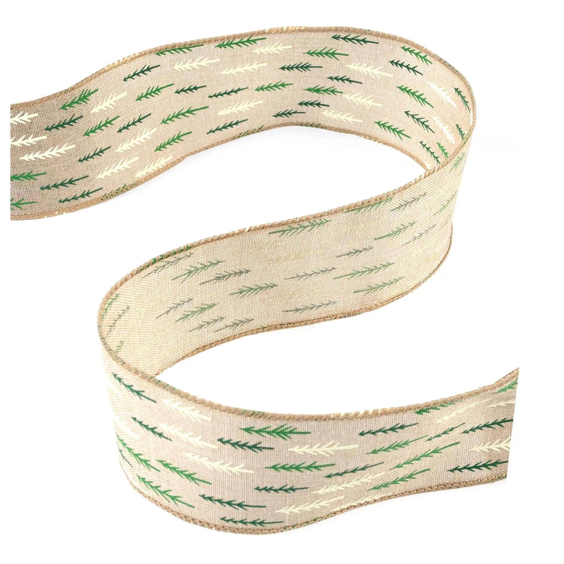 Scandi Trees Wire Edge Ribbon 63Mm X 3M-Hobbycraft Fashion