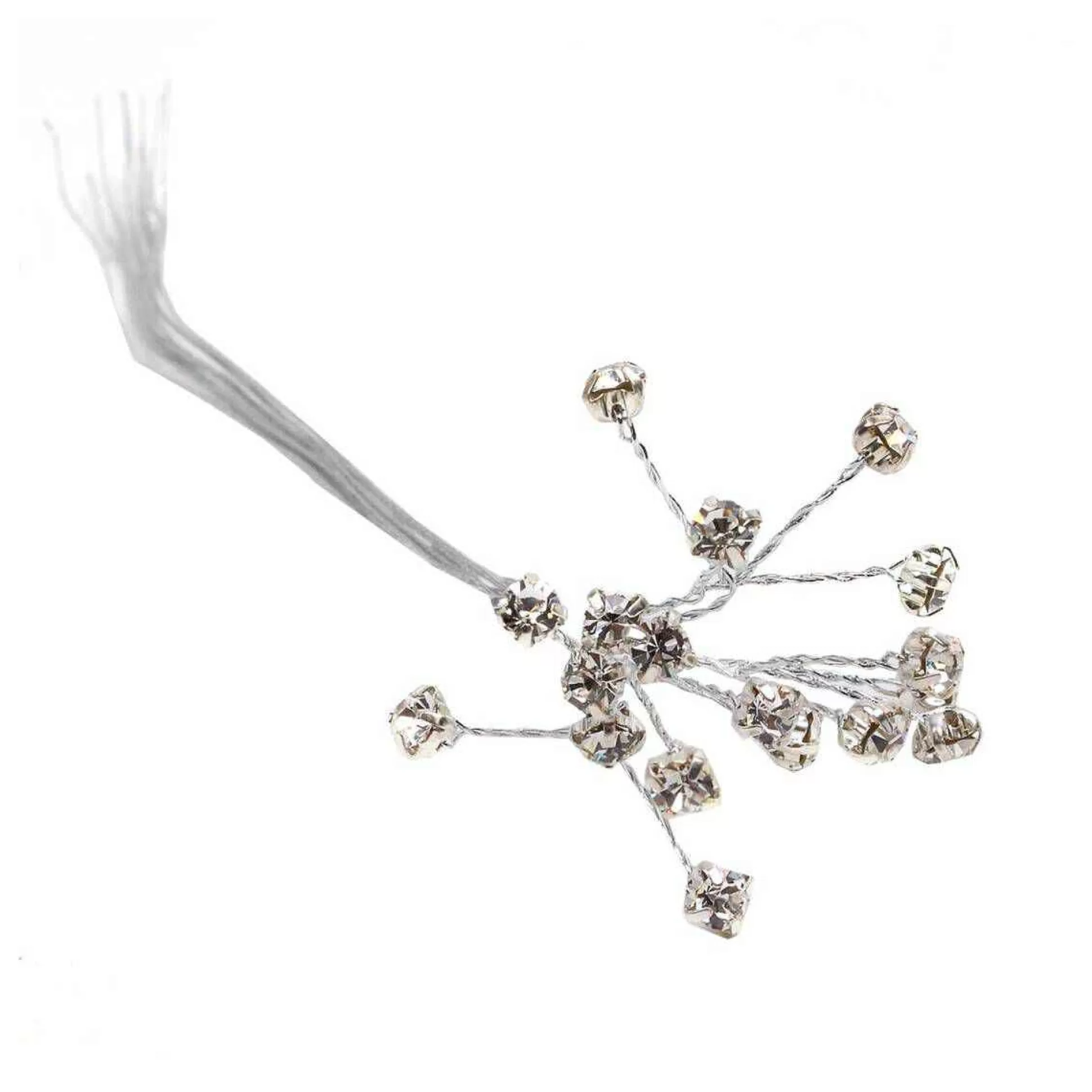 Silver Diamante Branches 12 Pieces-Hobbycraft Discount