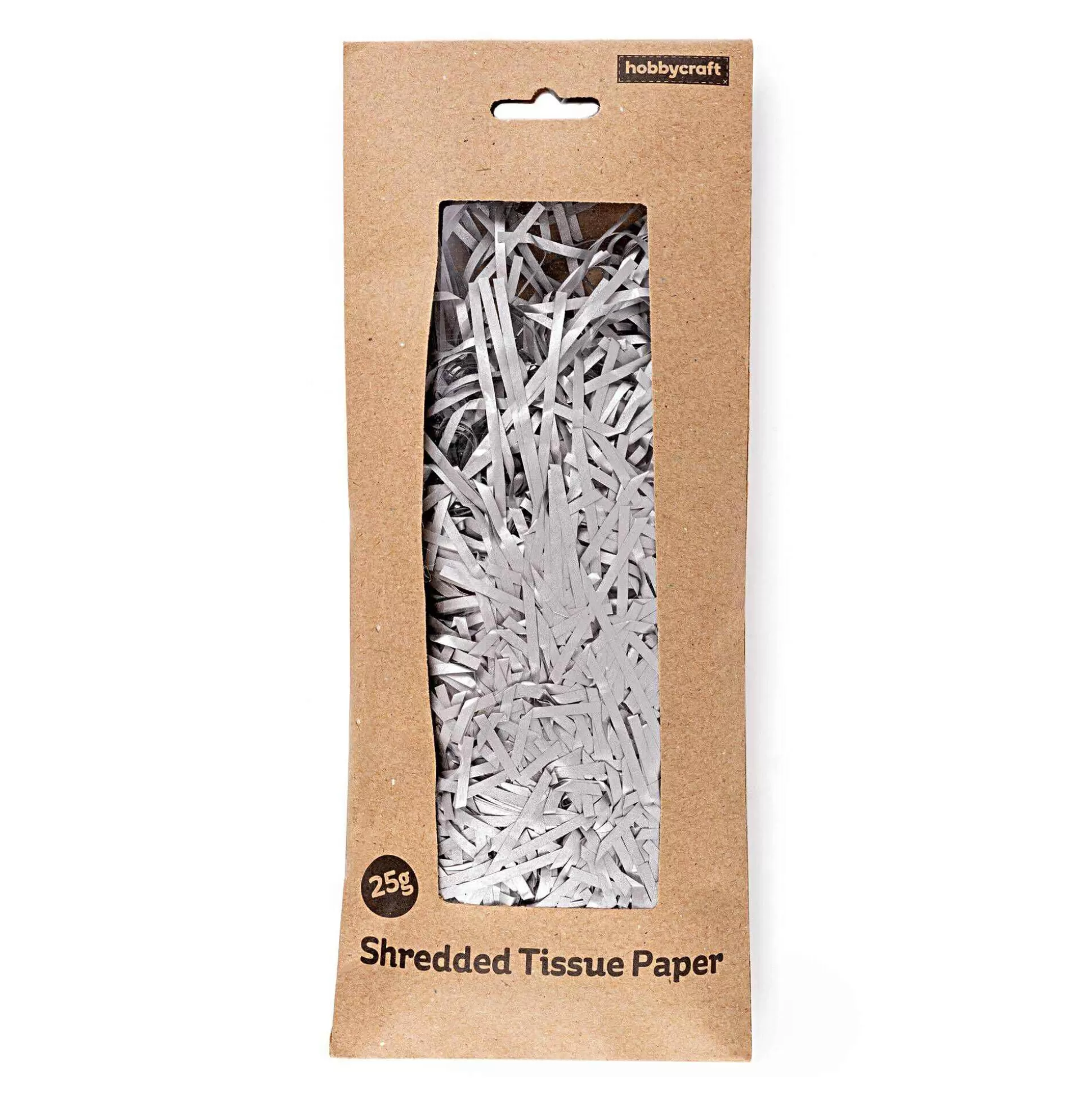 Silver Shredded Tissue Paper 25G-Hobbycraft Store