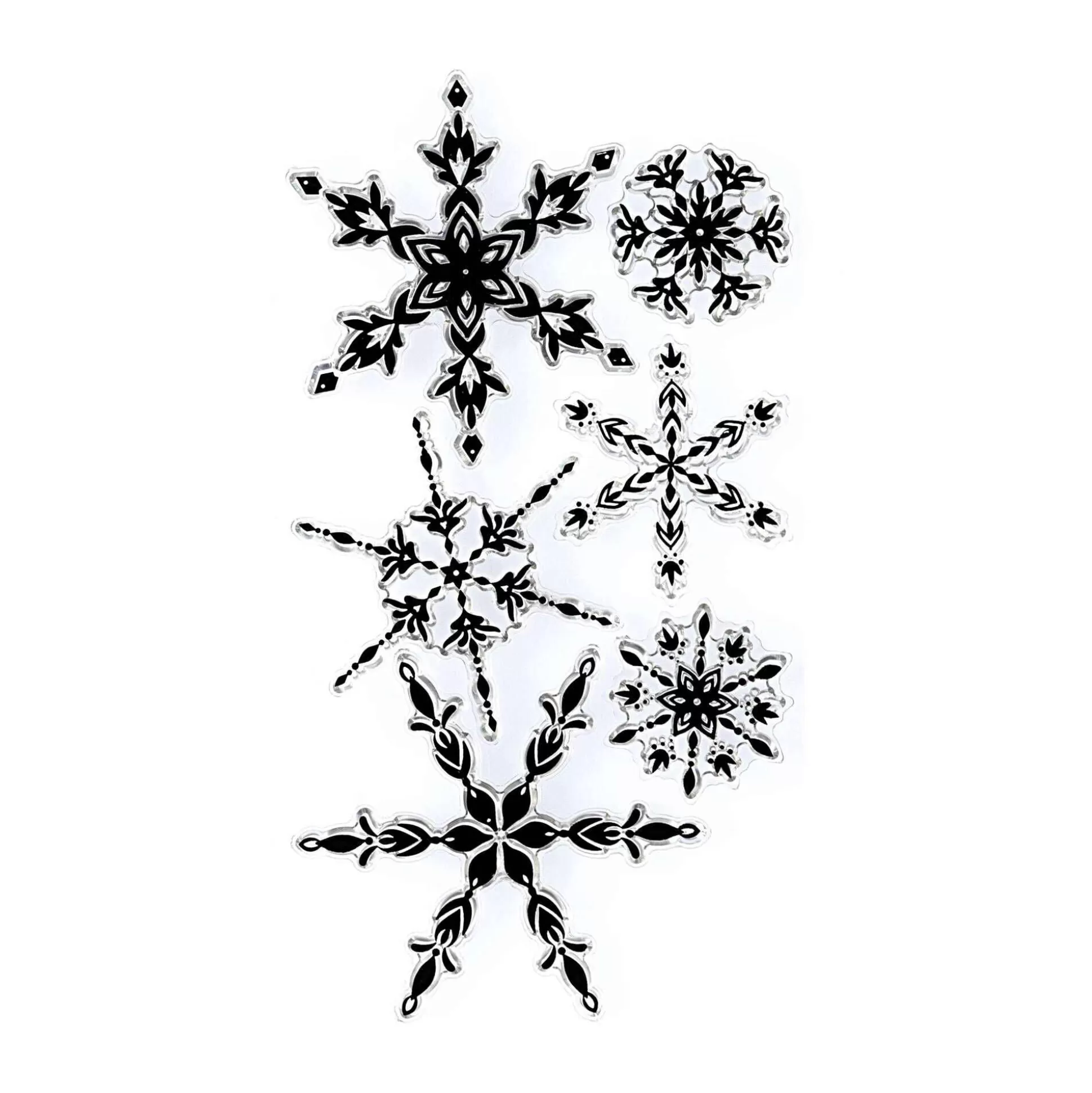 Sizzix Floating Snowflakes Layered Stamp Set 6 Pieces-Hobbycraft Online