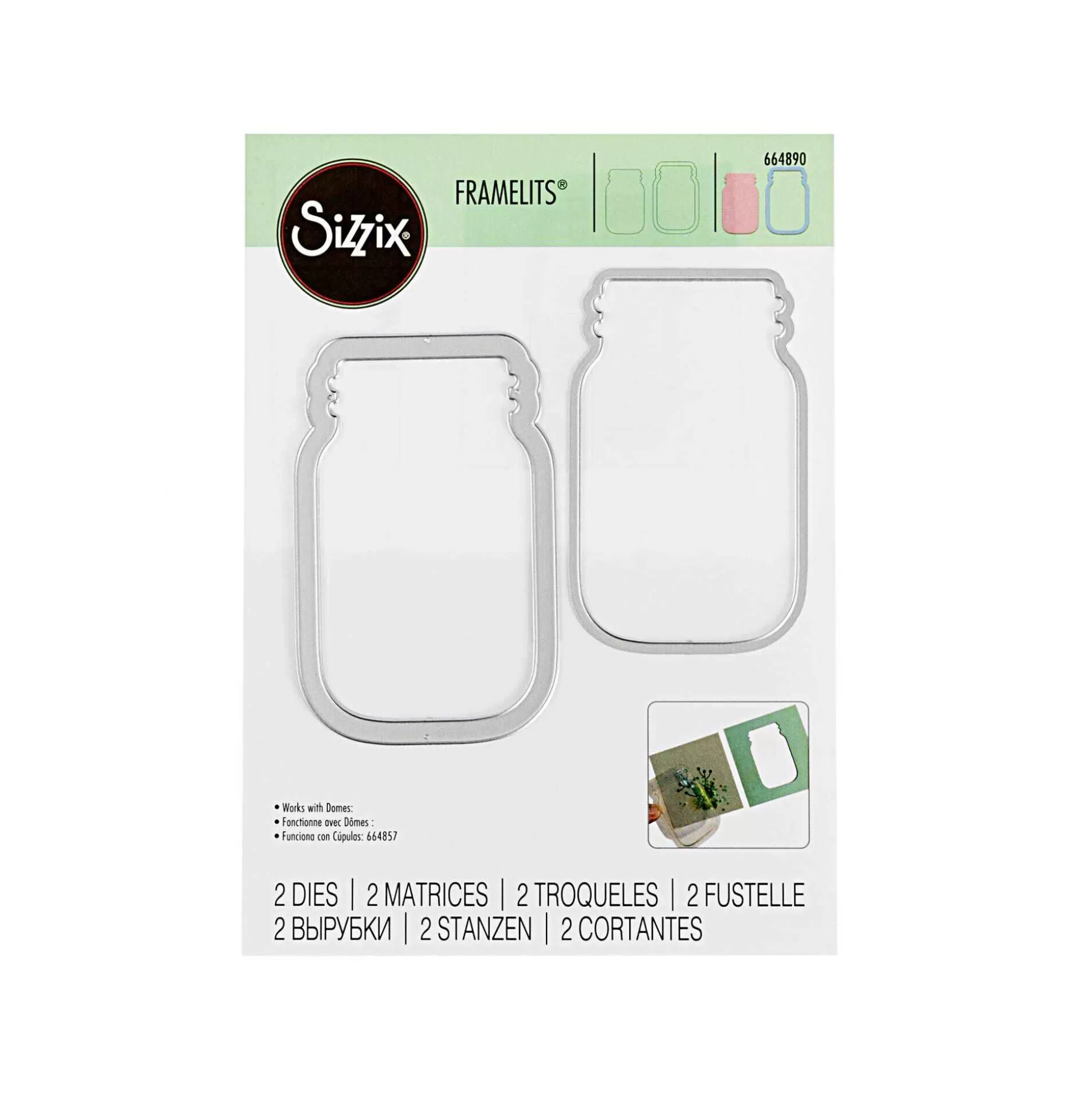 Sizzix Framelits Jar Dies 2 Pieces-Hobbycraft Shop