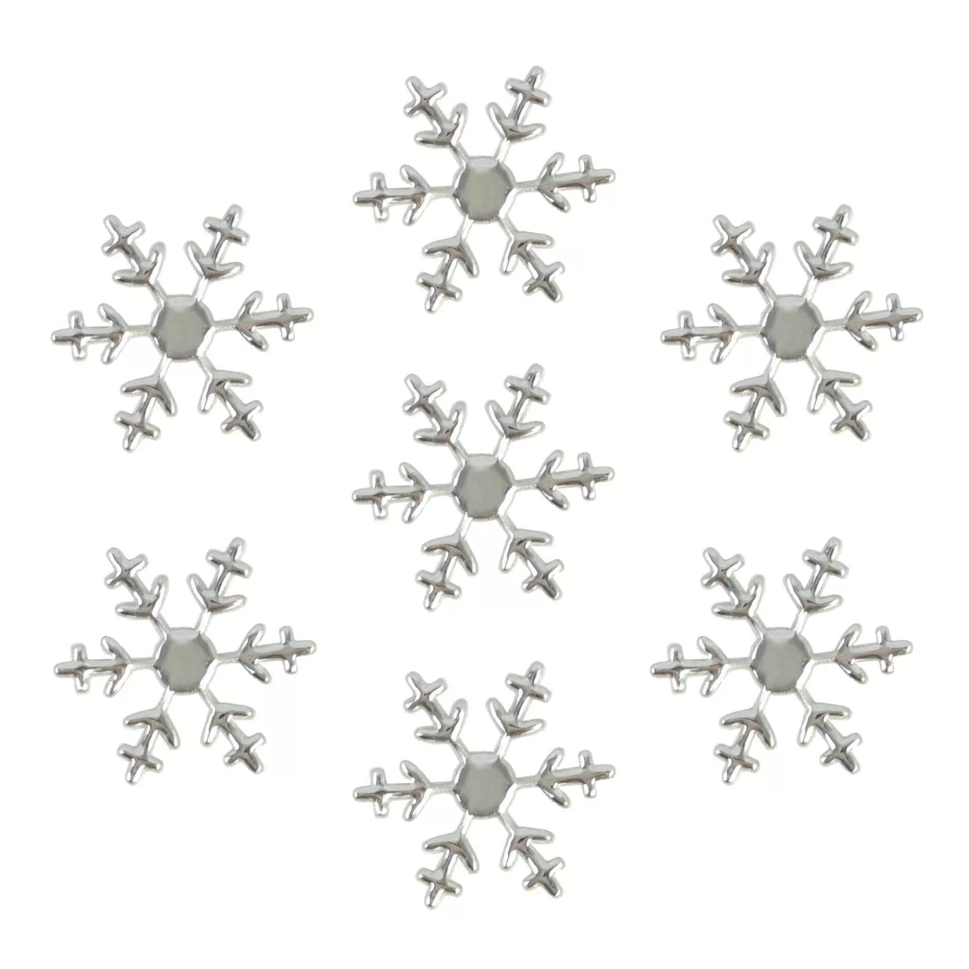 Snowflake Puffy Embellishments 4Cm 7 Pack-Hobbycraft Store