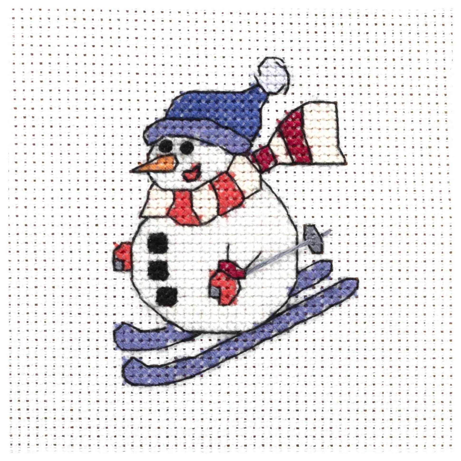 Snowman Mini Cross Stitch Kit-Hobbycraft Best Sale