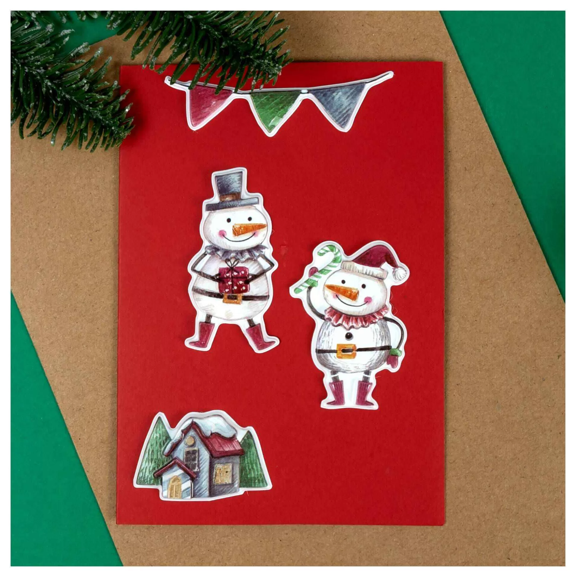 Snowman Pop-Up Stickers-Hobbycraft Clearance