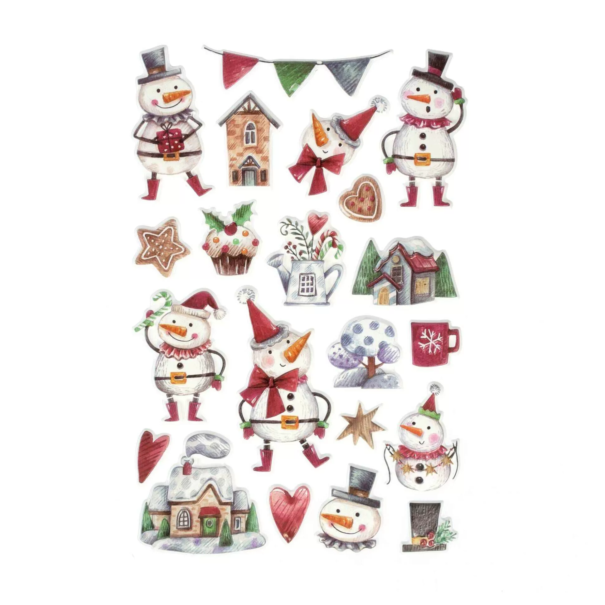 Snowman Pop-Up Stickers-Hobbycraft Clearance