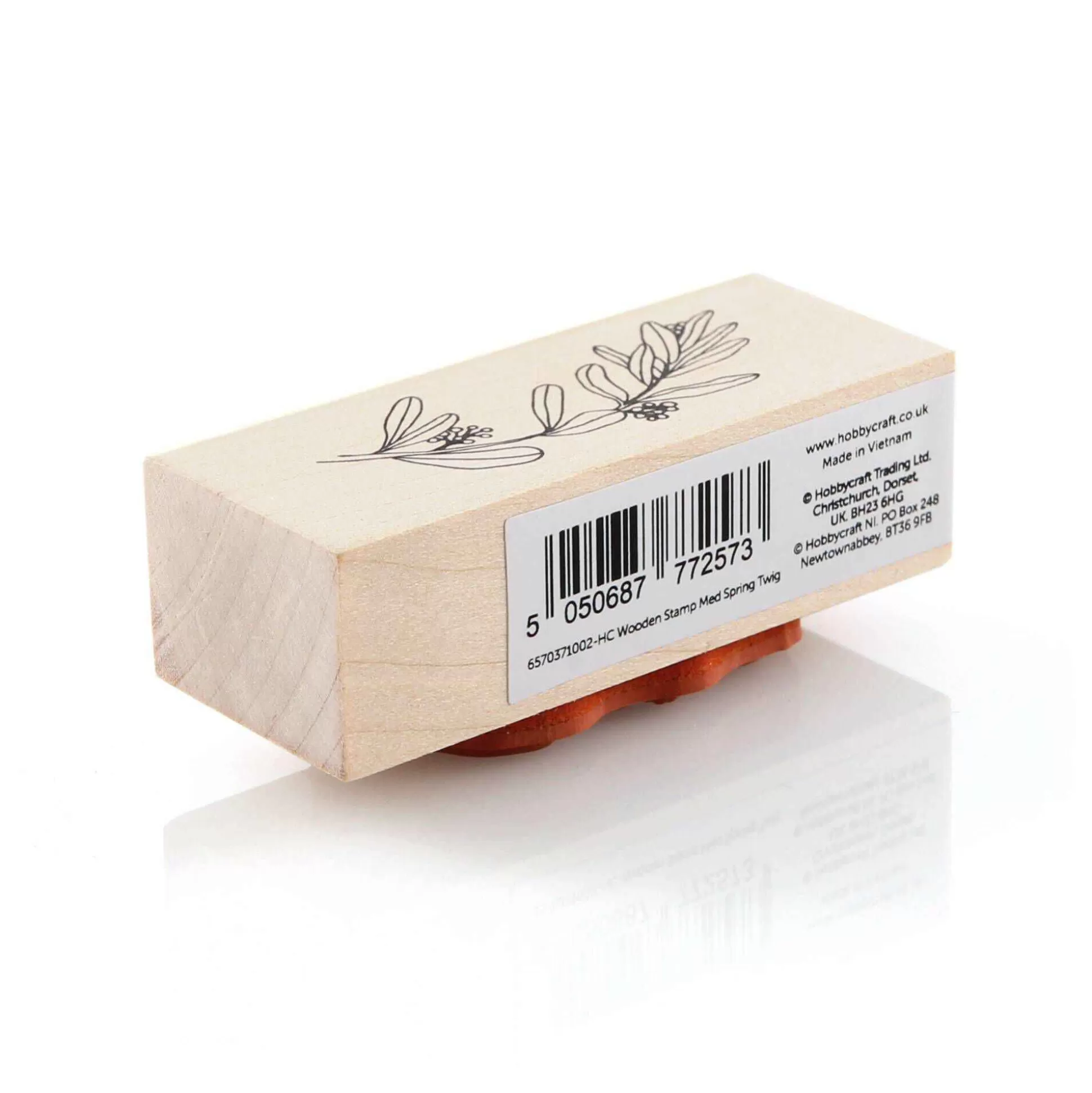 Spring Twig Wooden Stamp 2.5Cm X 6.3Cm-Hobbycraft Best