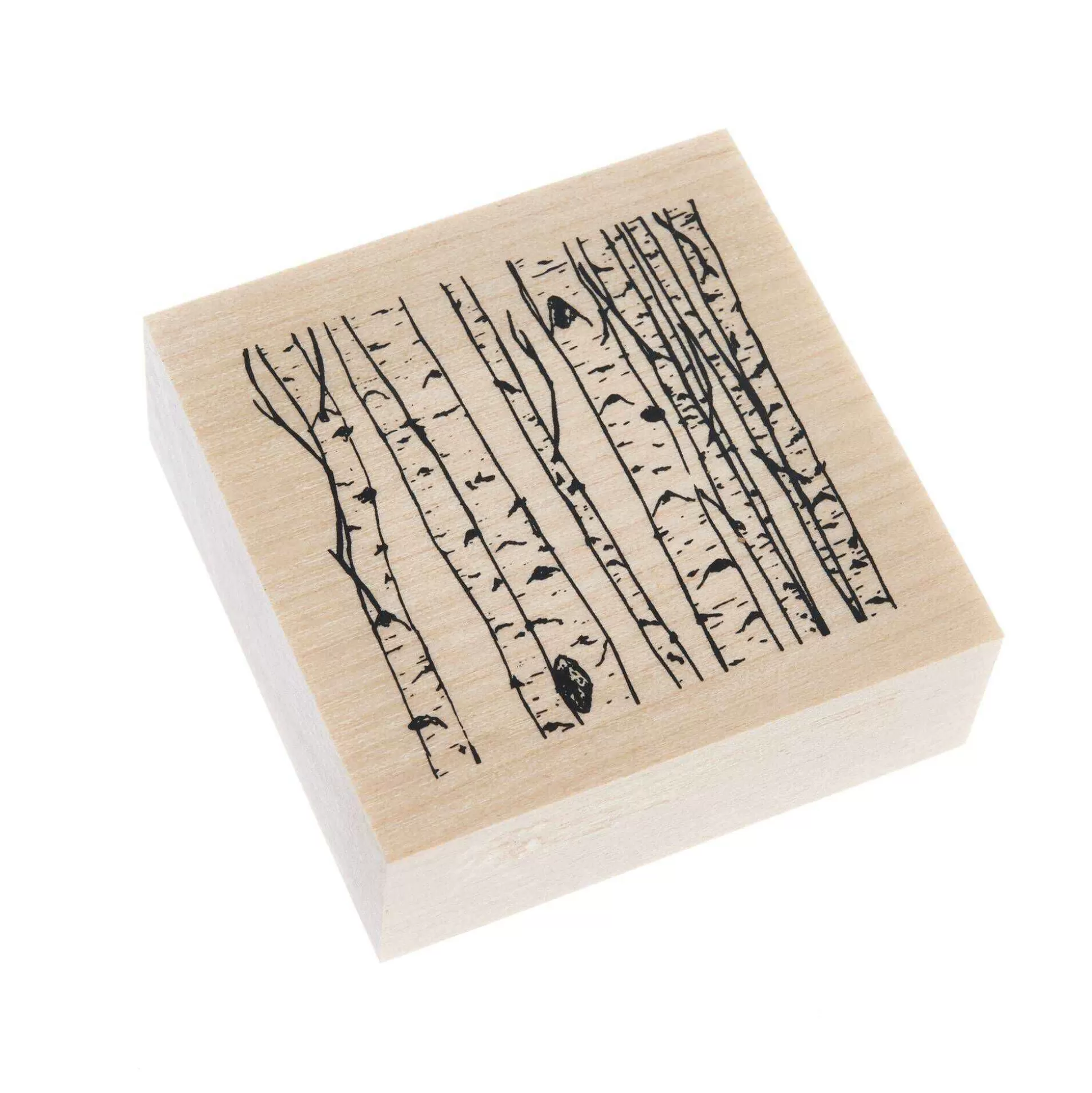 Trees Wooden Stamp 5Cm X 5Cm-Hobbycraft Outlet