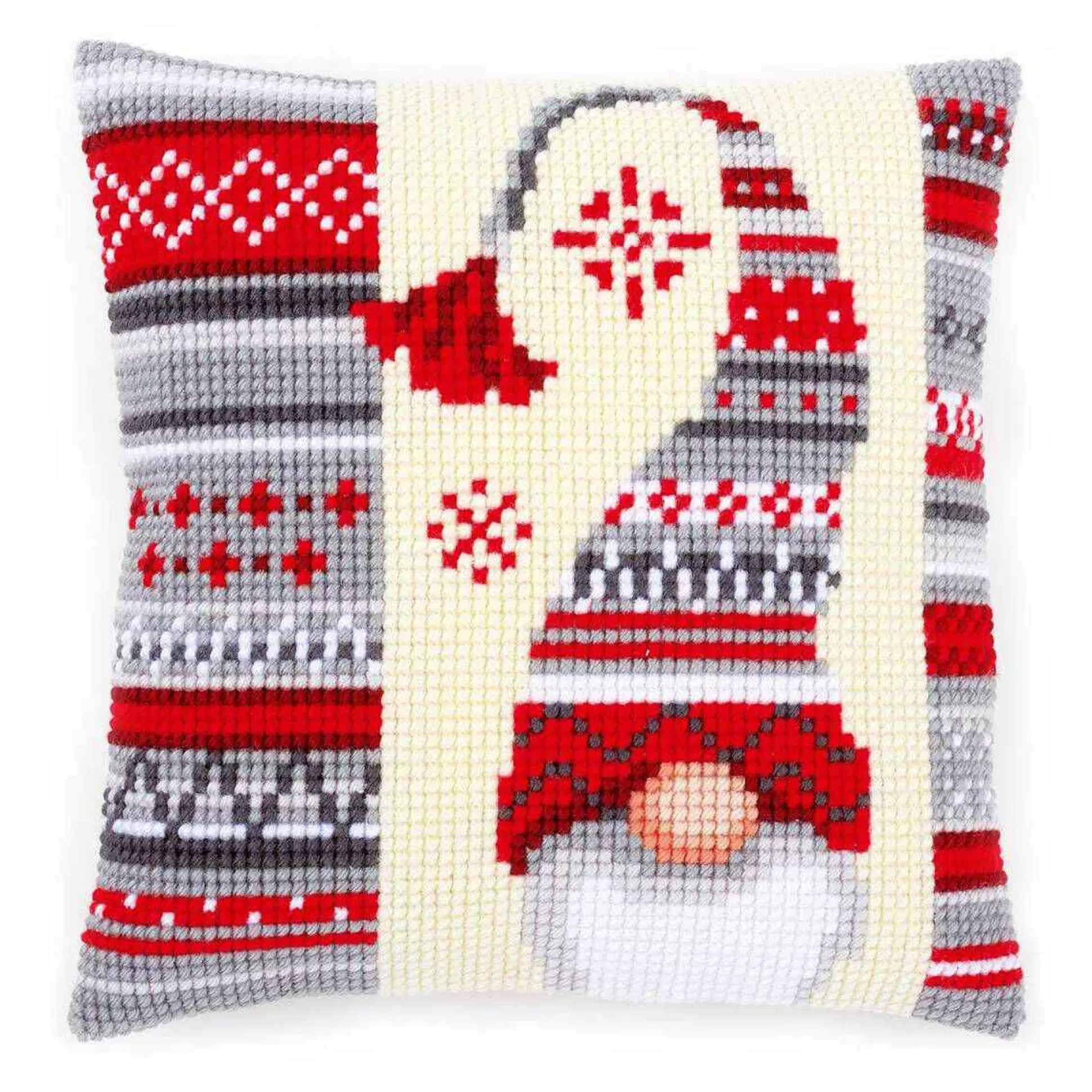 Vervaco Christmas Elf Cross Stitch Cushion Front Kit-Hobbycraft Shop