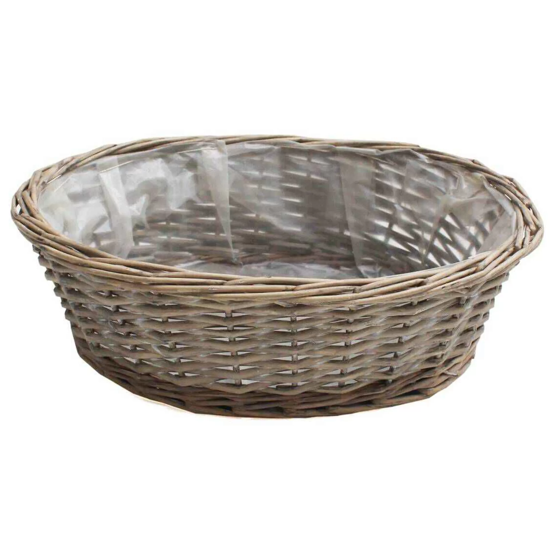 Washed Brown Wicker Basket 33Cm-Hobbycraft Discount