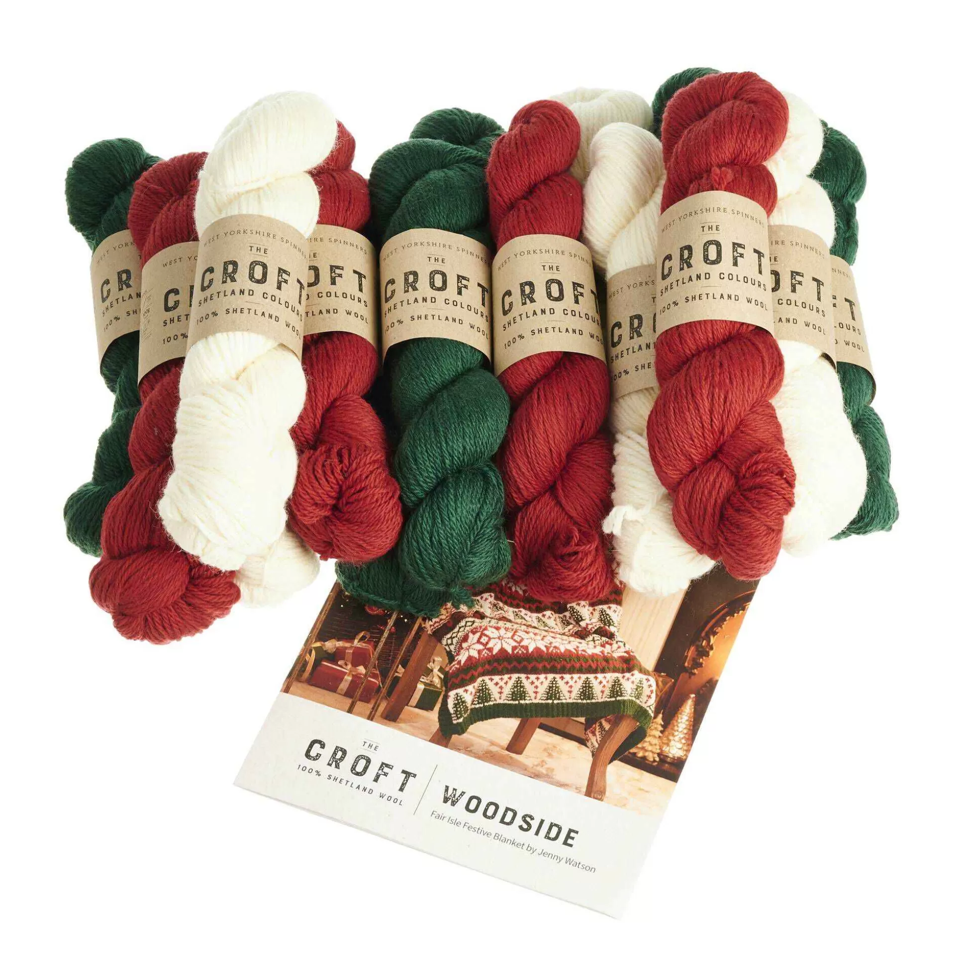 West Yorkshire Spinners Woodside Fair Isle Festive Blanket Kit-Hobbycraft Cheap