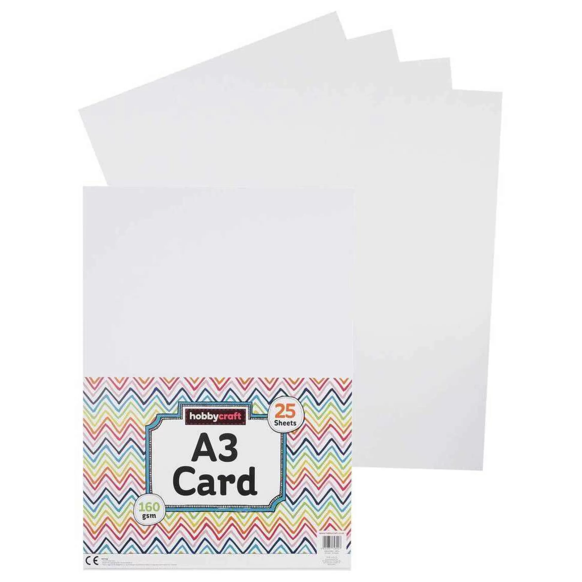 White Card A3 25 Pack-Hobbycraft Clearance