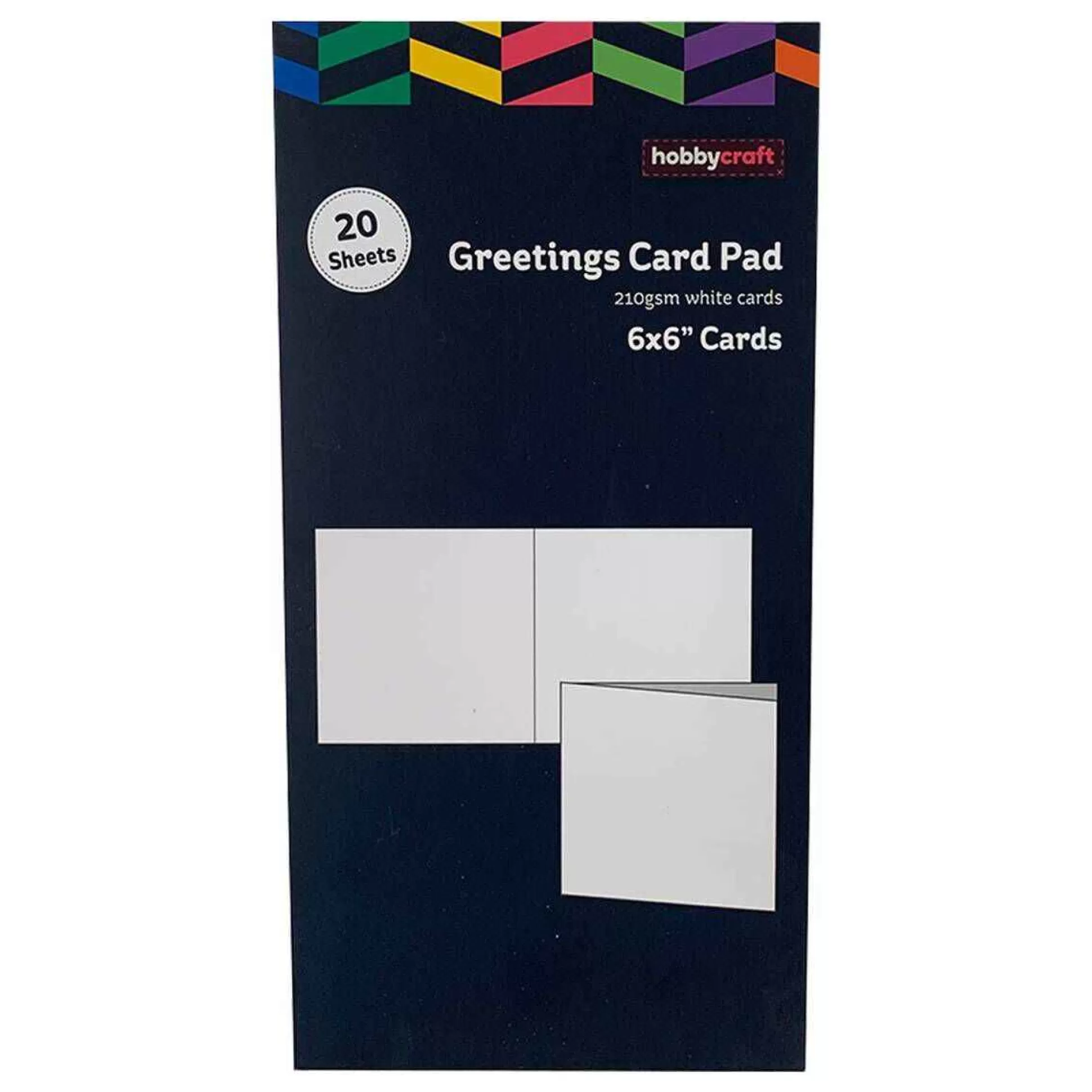 White Card Pad 6 X 6 Inches 20 Sheets-Hobbycraft New