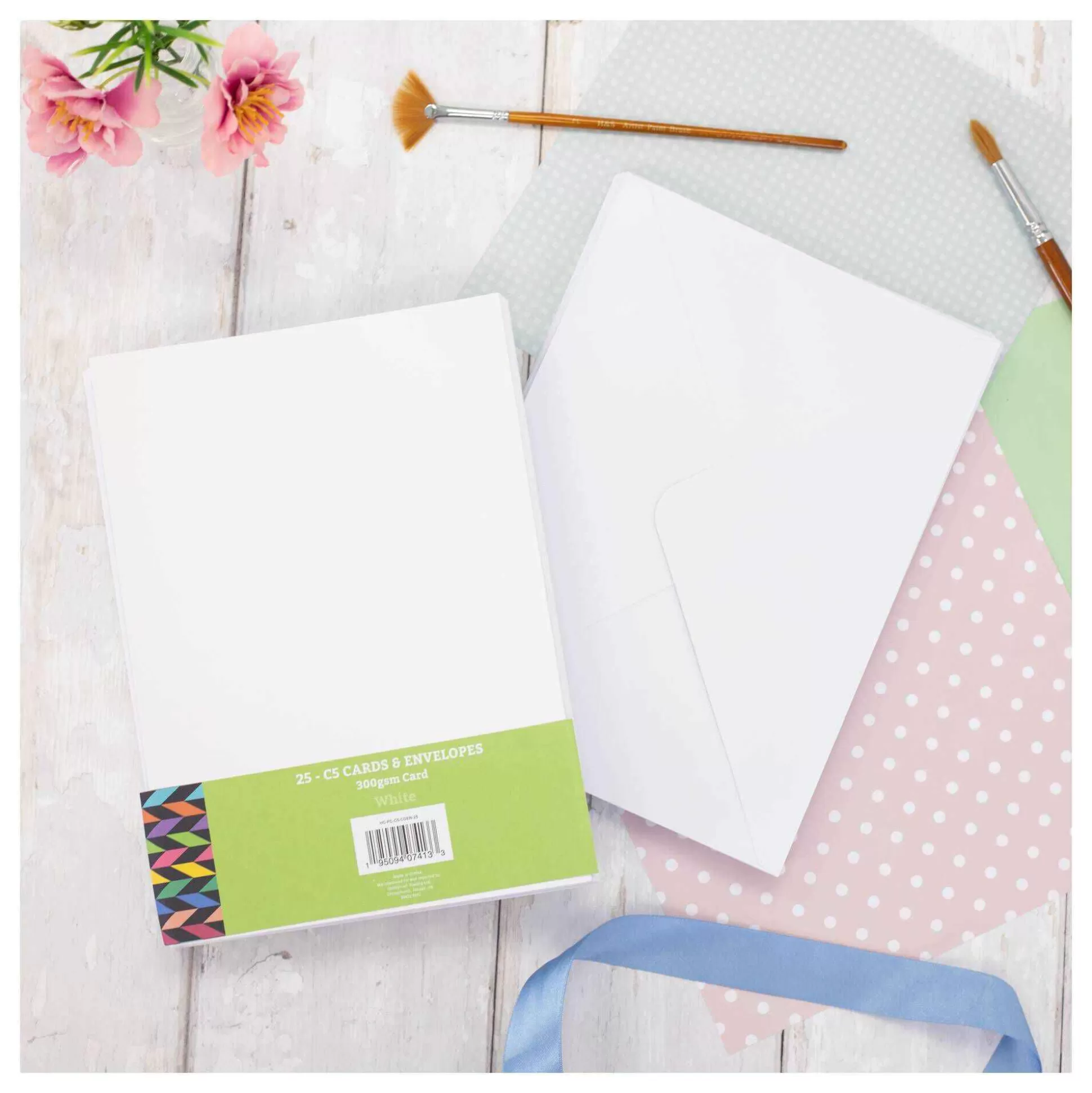 White Cards And Envelopes C5 25 Pack-Hobbycraft Store