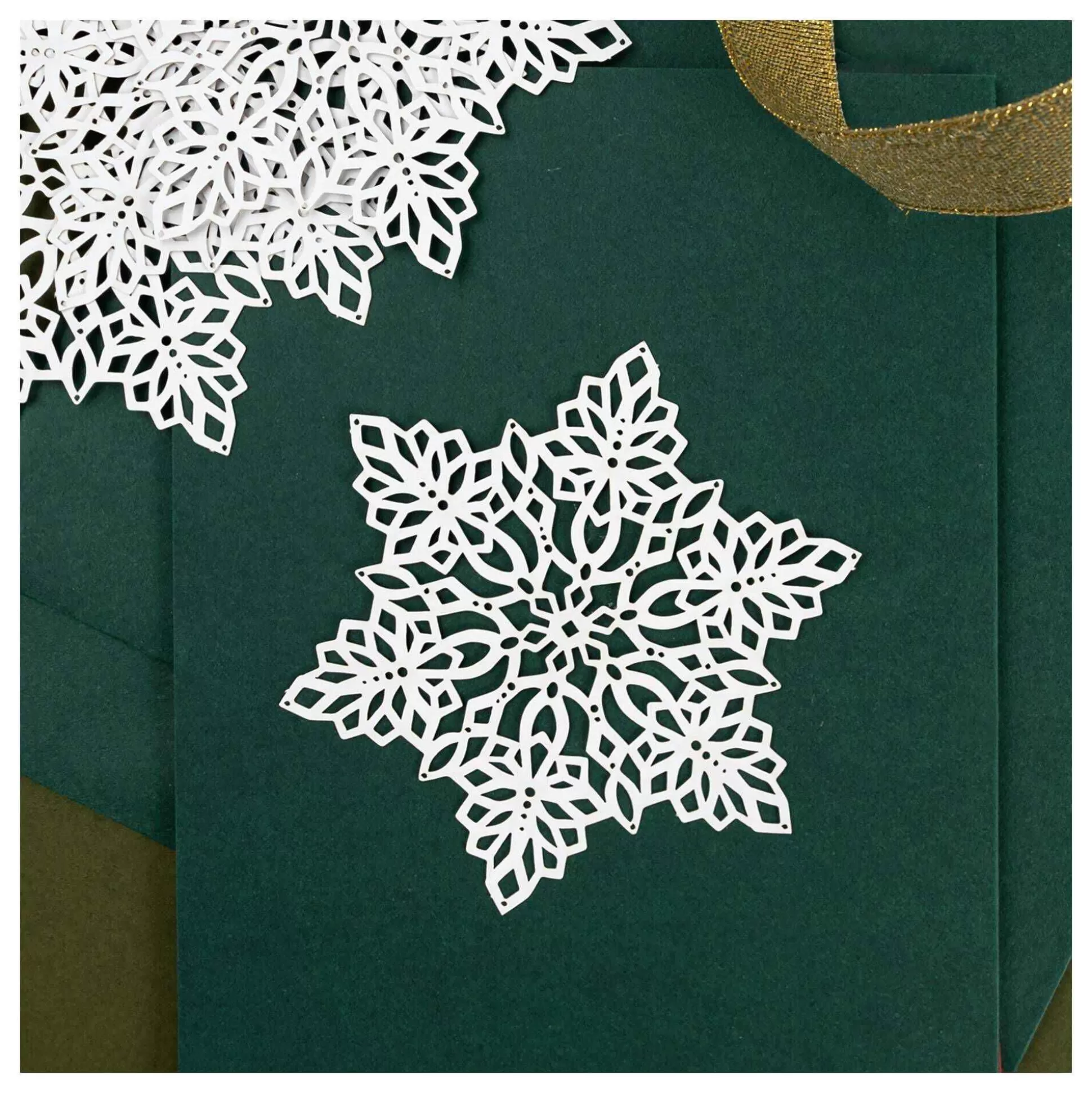 White Laser-Cut Paper Snowflakes 5 Pack-Hobbycraft Sale