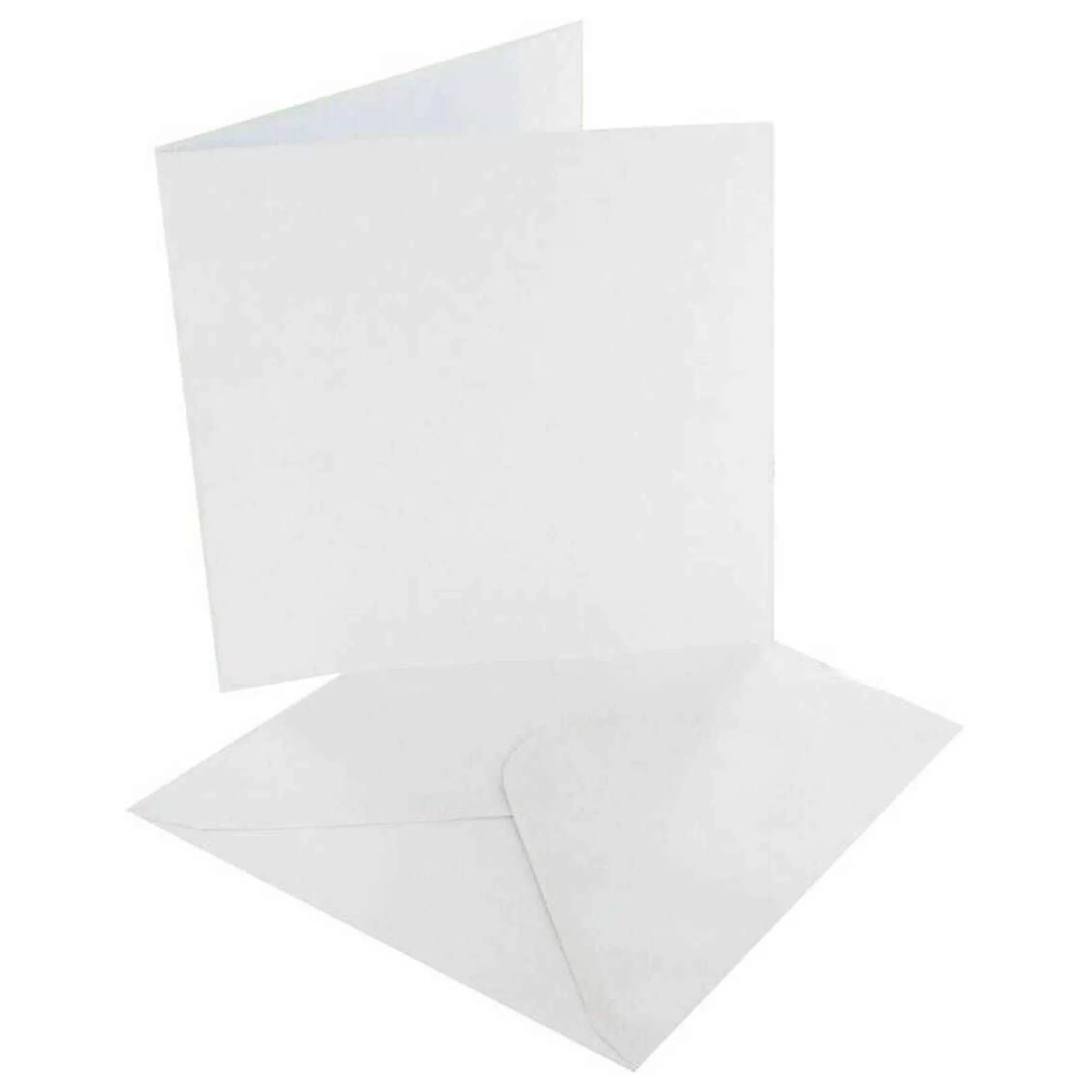 White Single Card & Envelope 7.9 X 7.9 Inches-Hobbycraft Clearance