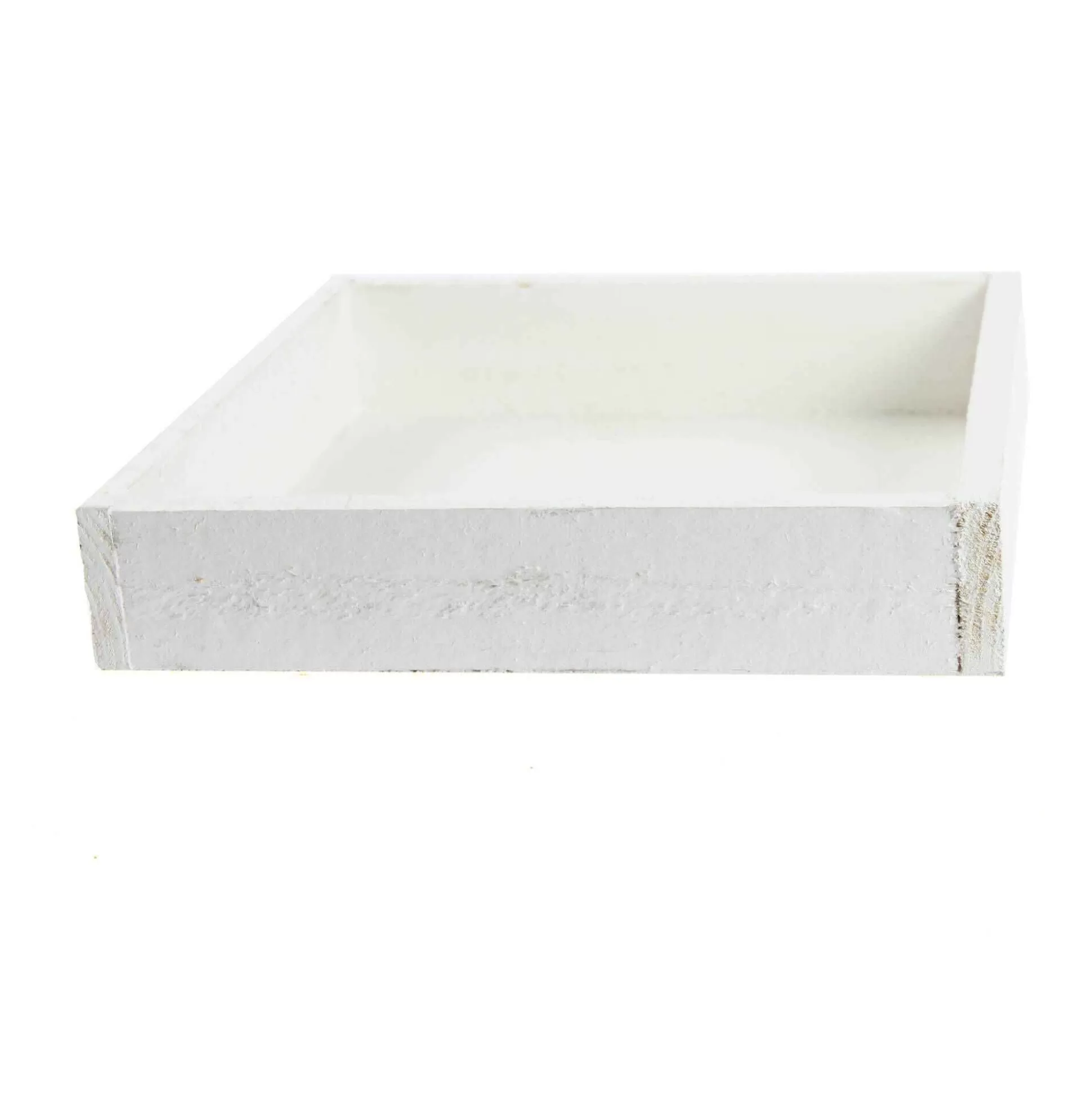 White Wash Wooden Tray 20Cm X 20Cm X 4Cm-Hobbycraft Best