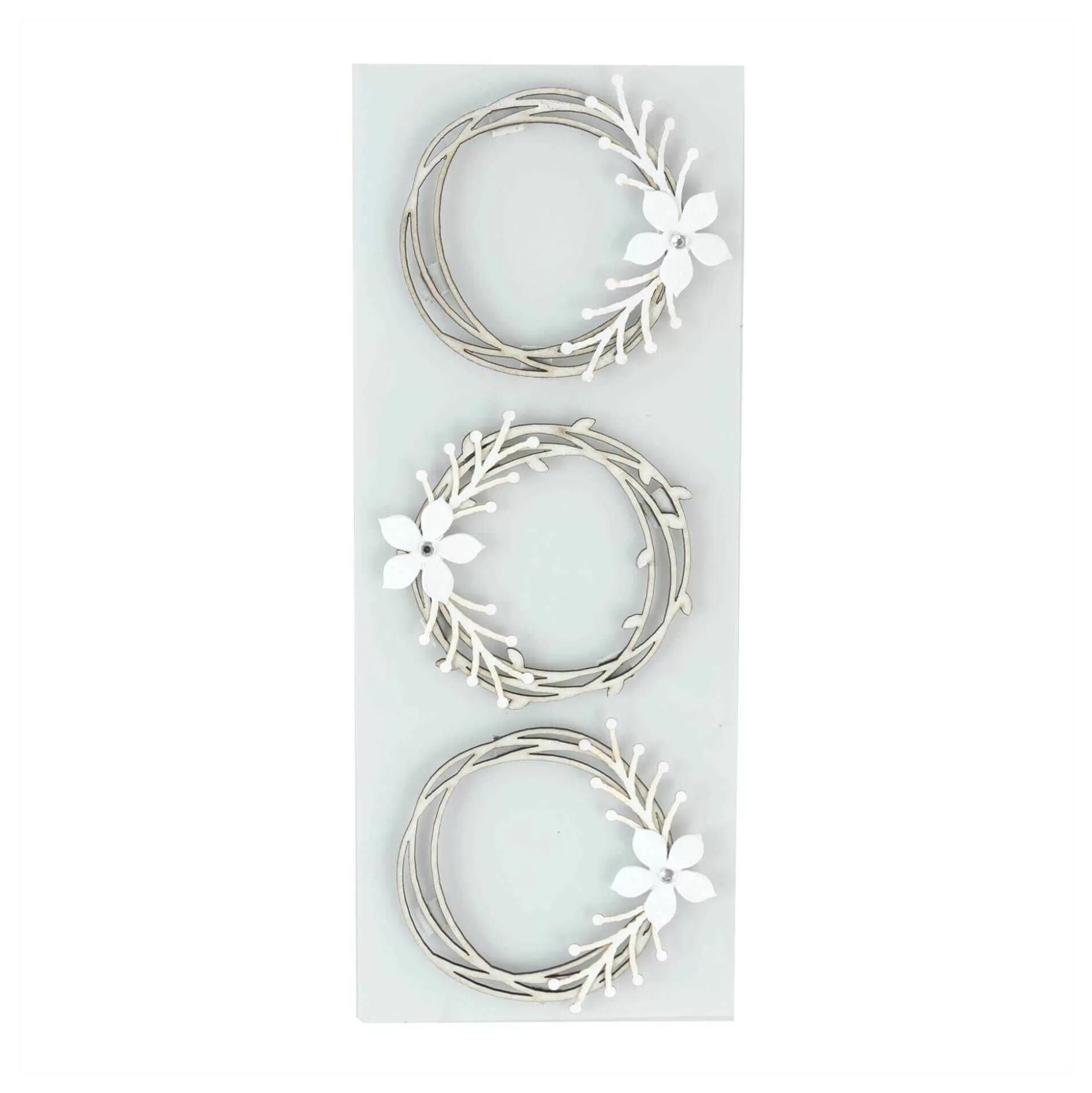 White Wildflower Wreath Embellishments 3 Pack-Hobbycraft Hot