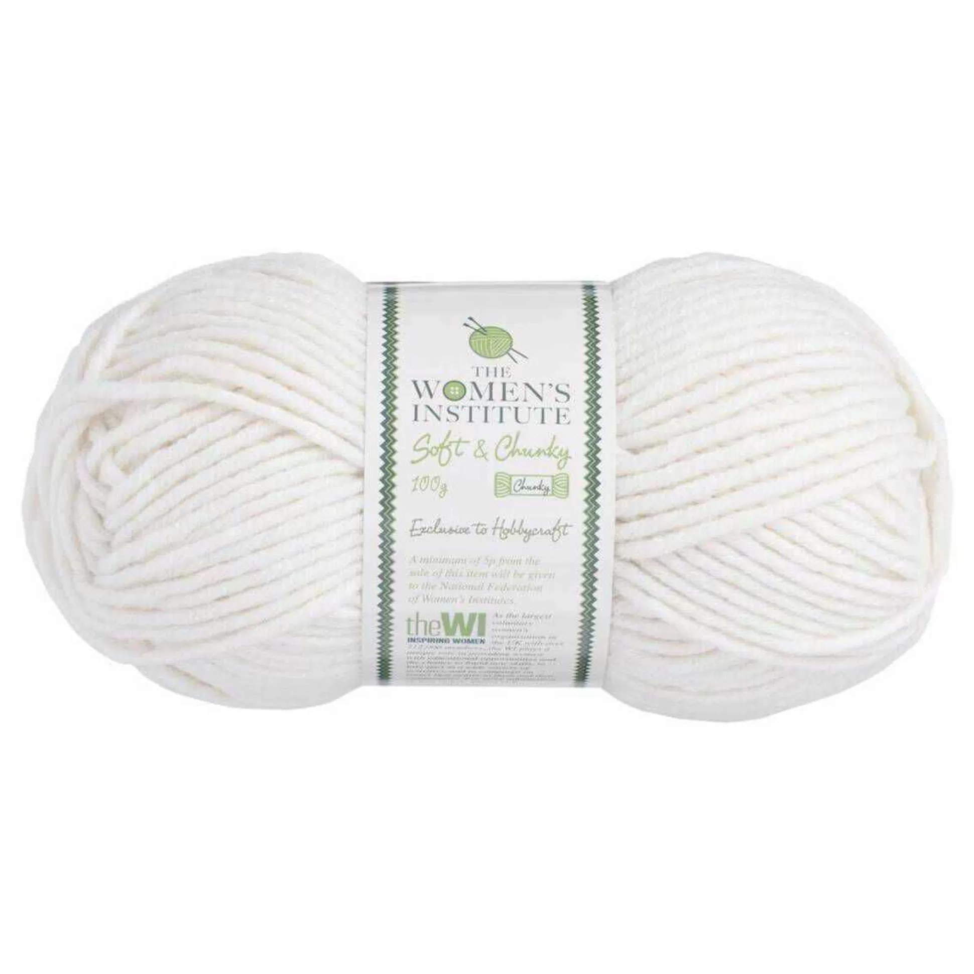 Women's Institute Cream Soft And Chunky Yarn 100G-Hobbycraft Discount